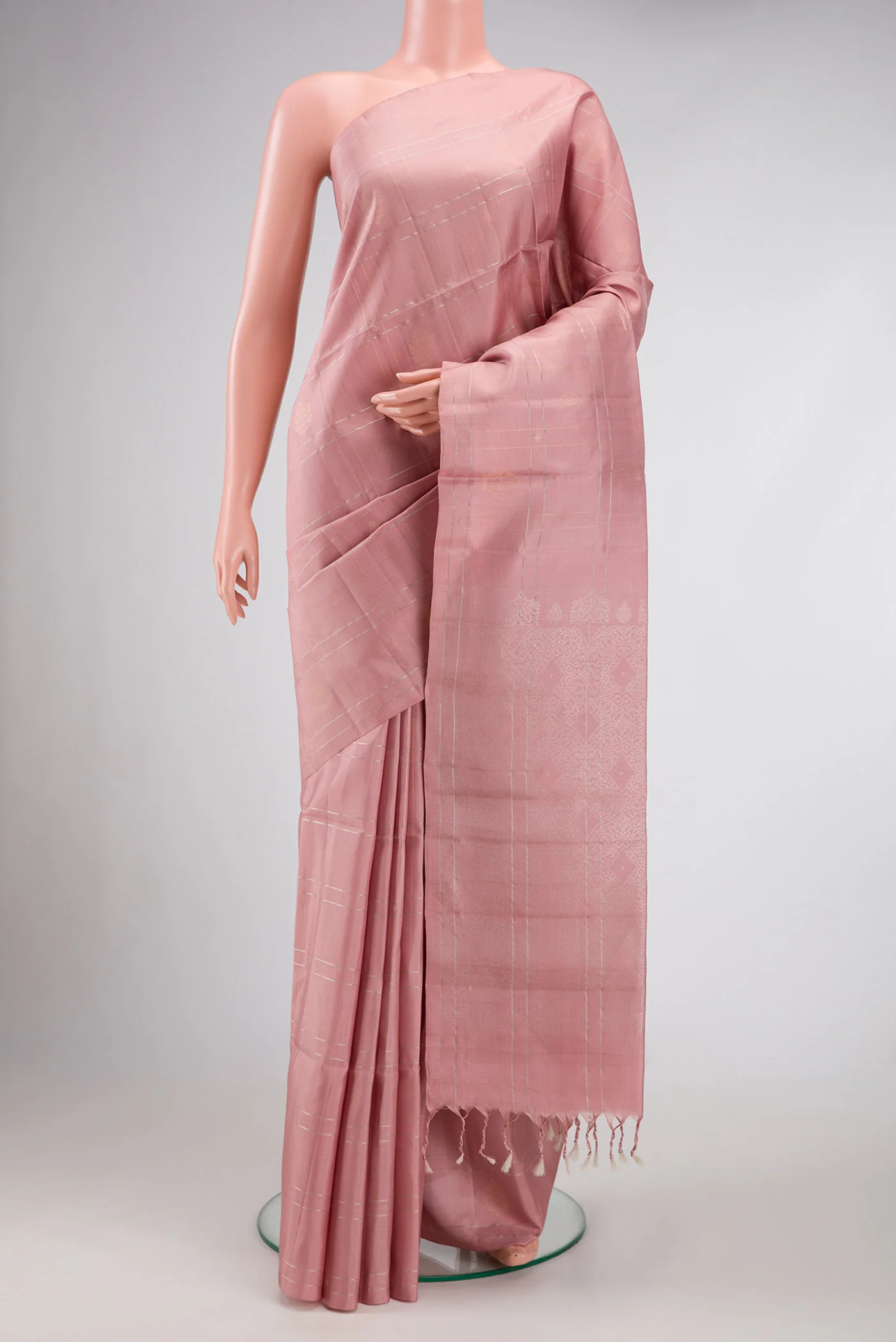 Rose Gold Soft Silk Saree