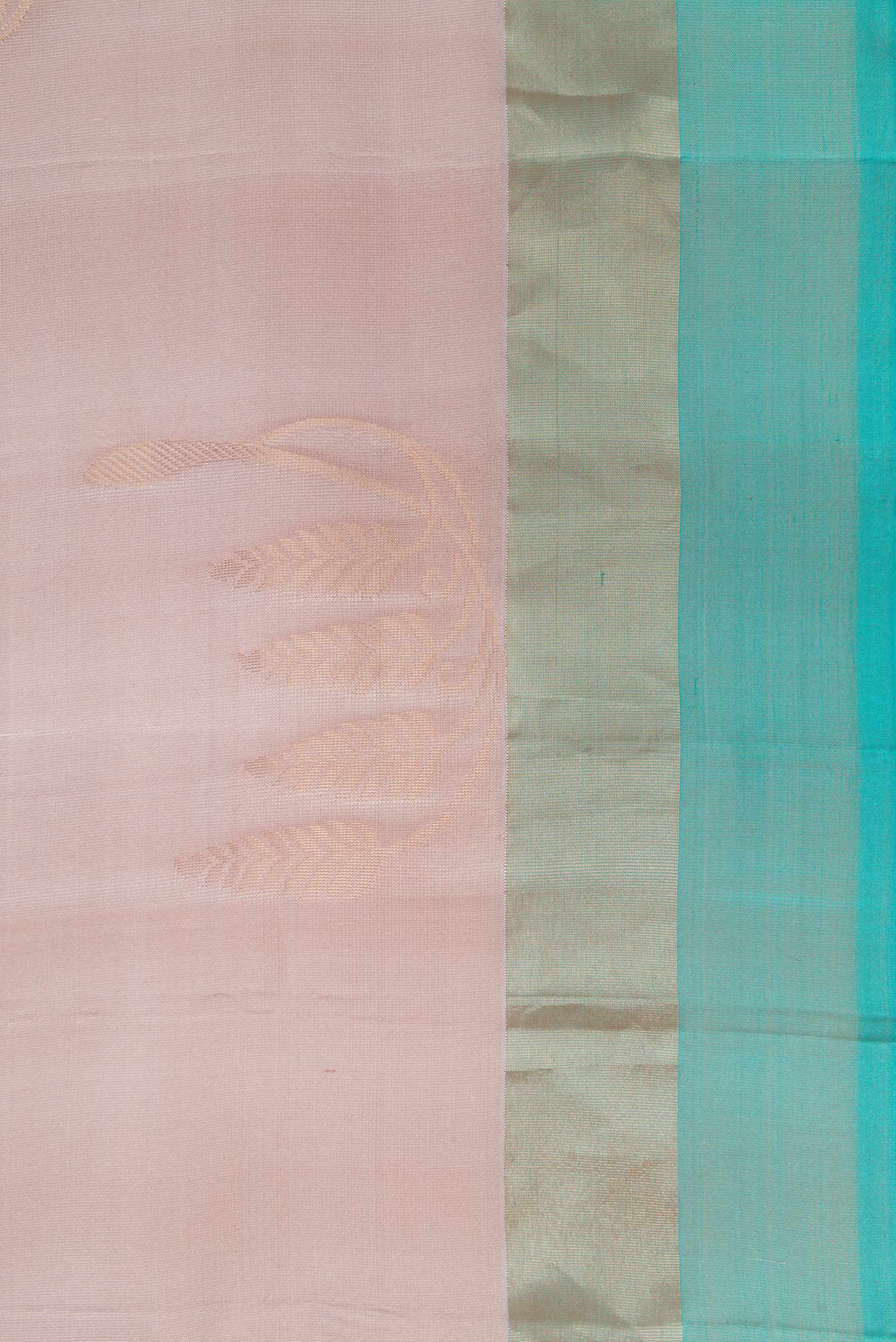 Rose Gold Soft Silk Saree - Image 3
