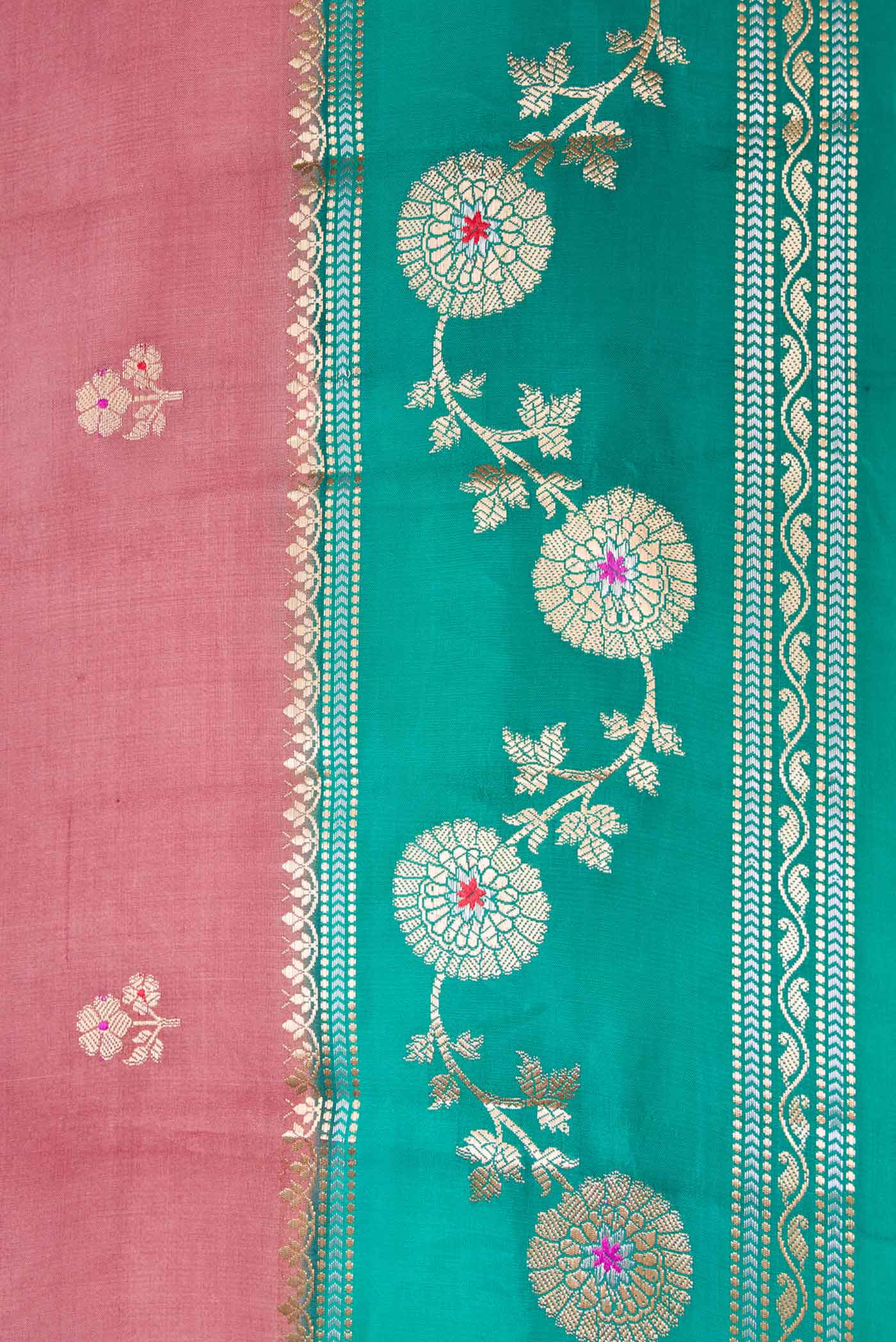 Mauve Banarasi Raw Silk Saree - Image 3