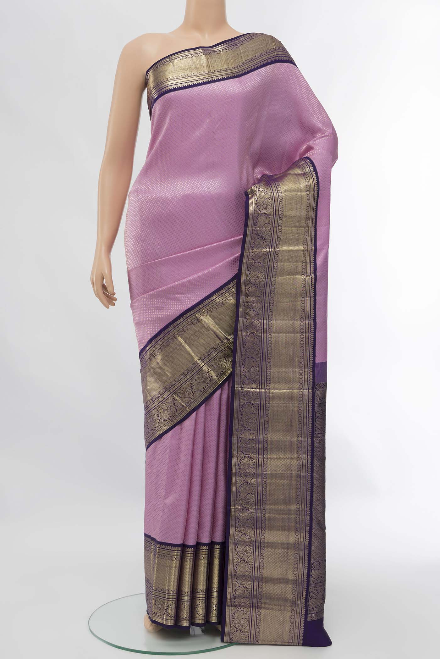 Lavender Kanchipuram Silk Saree