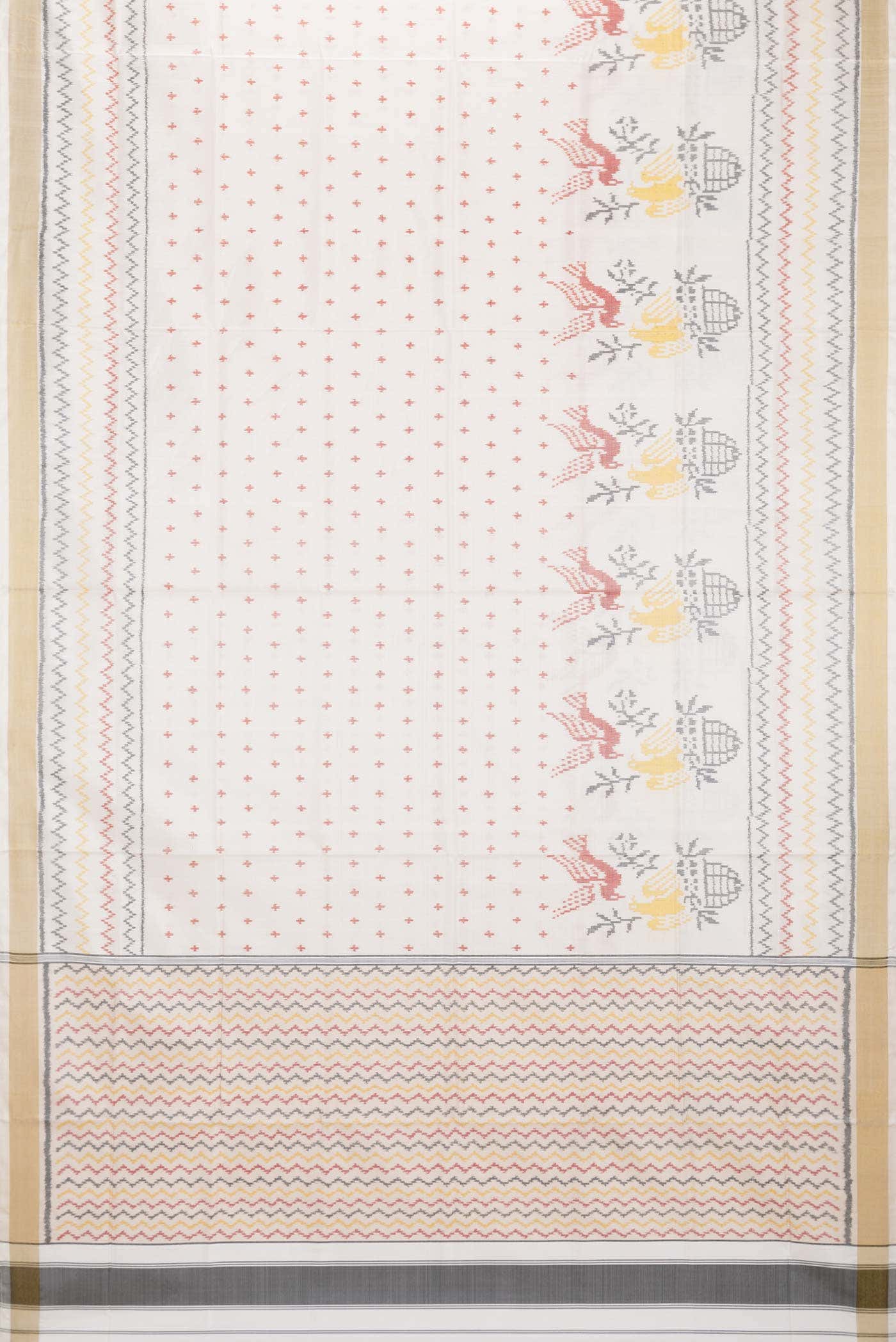Rose Gold Rajkot Patola Silk Saree - Image 4