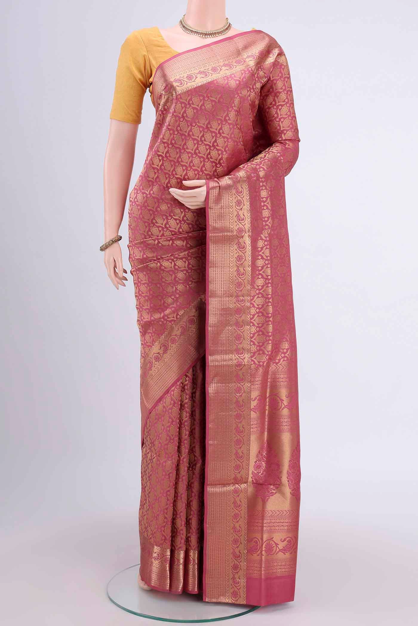 Rose Gold Soft Silk Saree