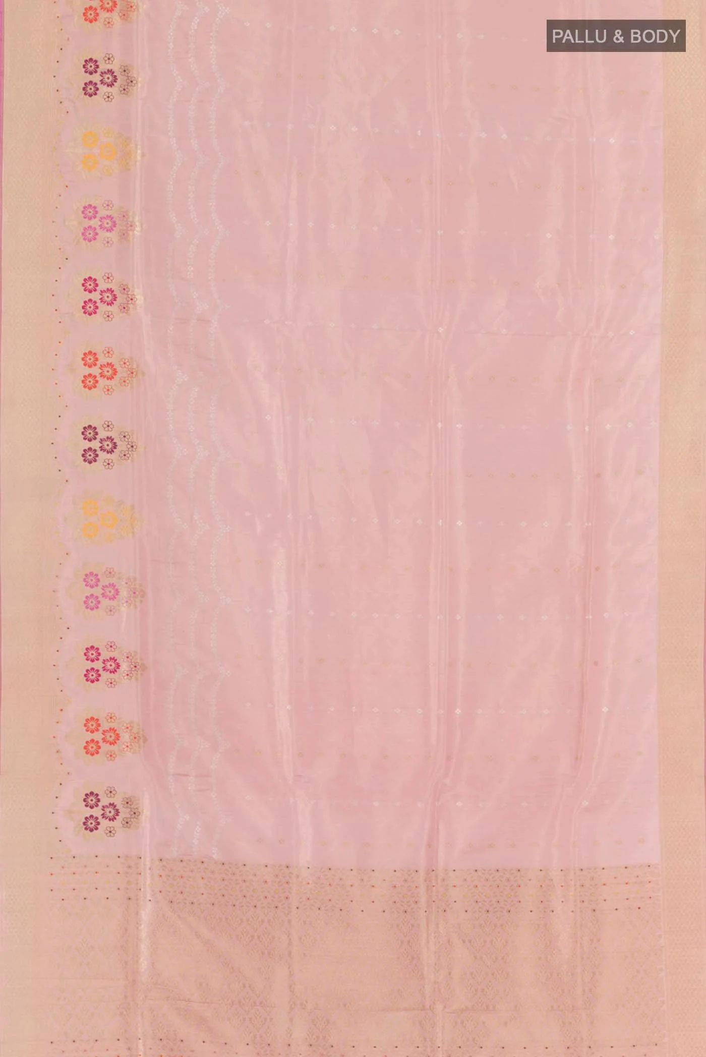 Rose pink Banarasi Silk Saree - Image 6