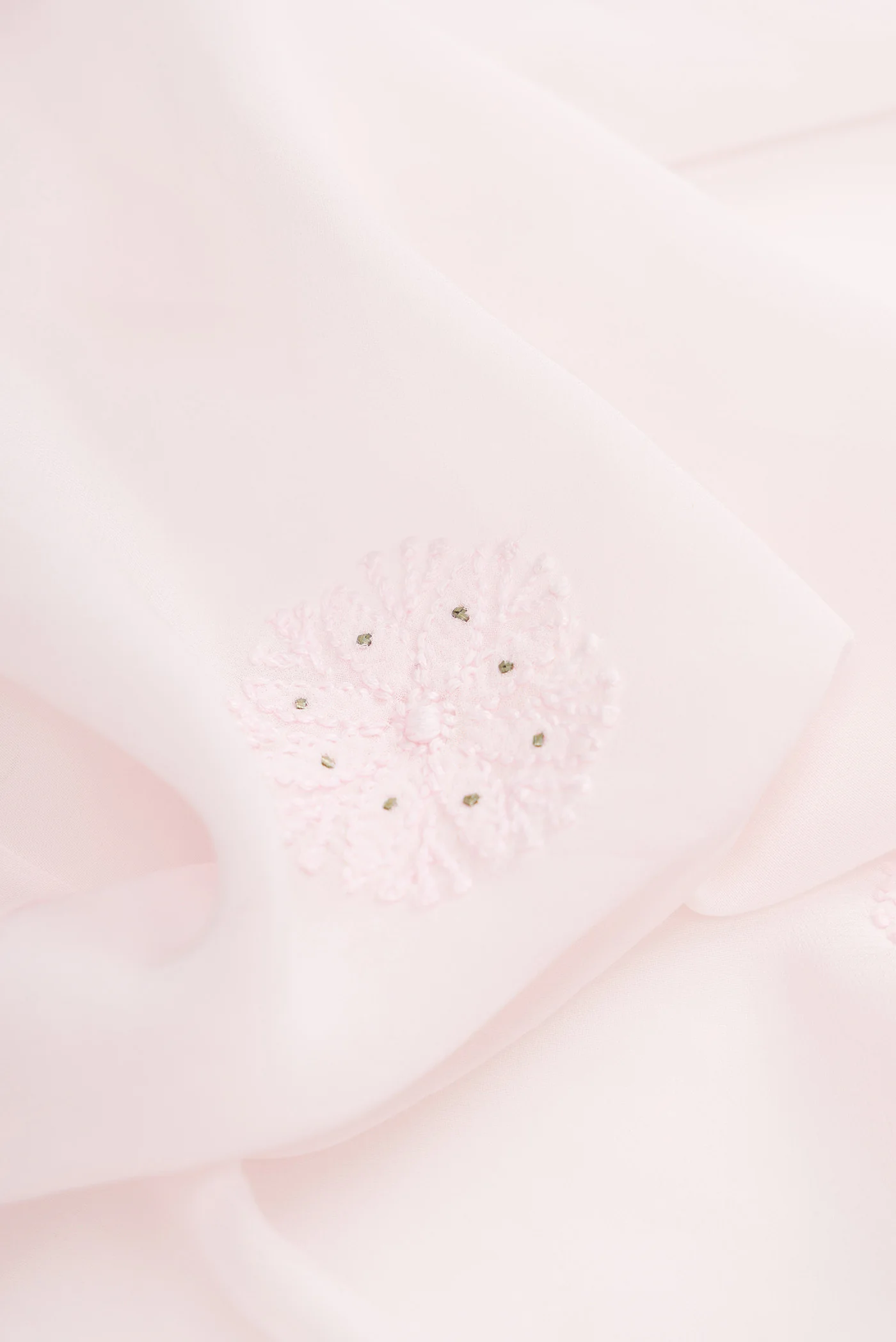 Rose pink Chikankari Georgette Saree - Image 2