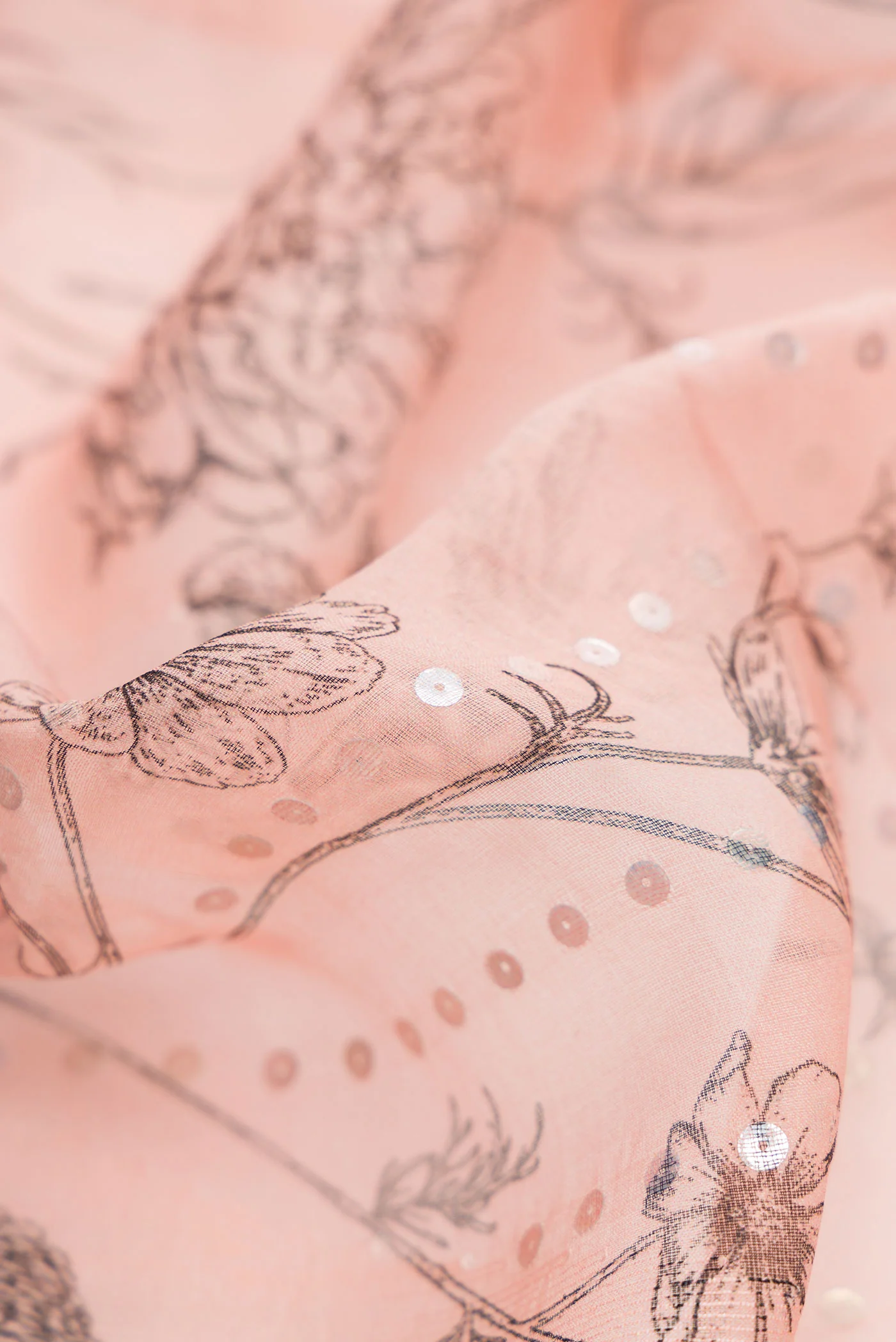 Rose pink Dual Tone Tussar Silk Saree - Image 2