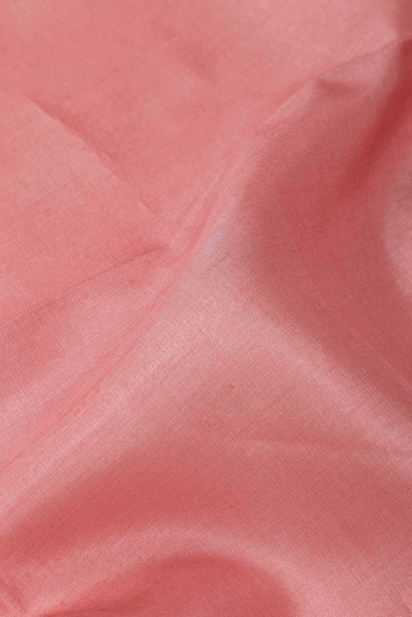 Rose pink Dual Tone Tussar Silk Saree - Image 2