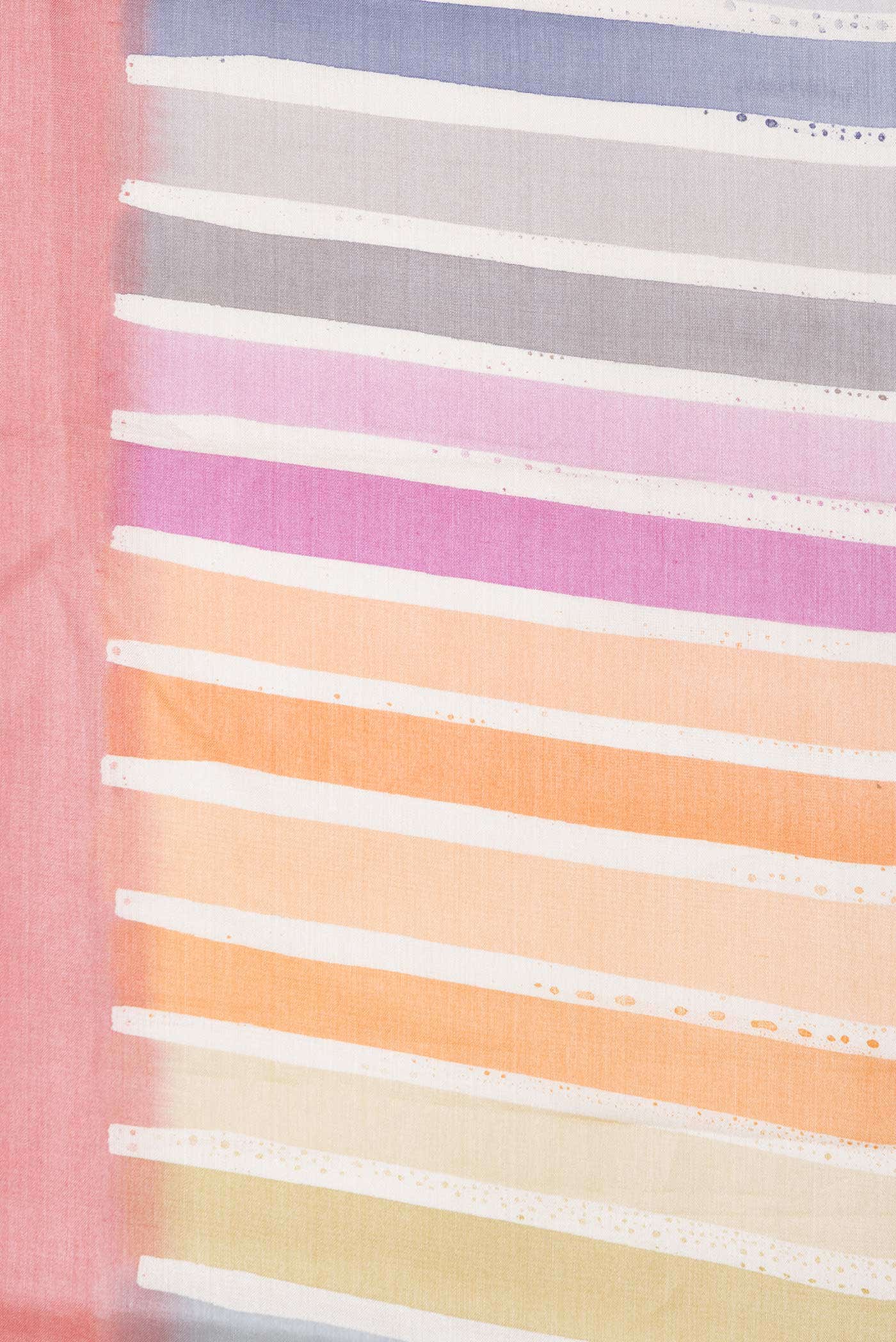 Rose pink Dual Tone Tussar Silk Saree - Image 3