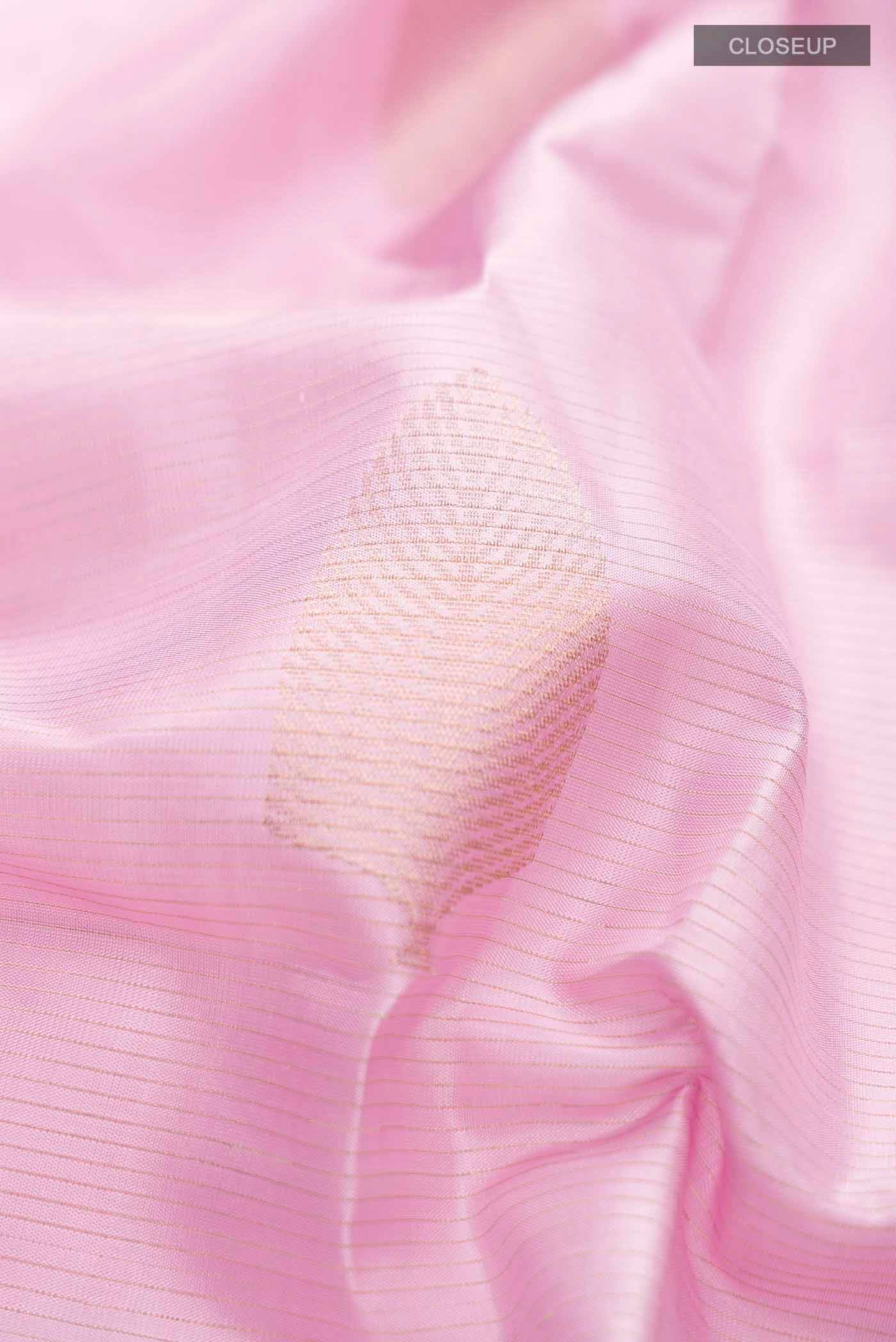 Rose pink Soft Silk Saree - Image 2
