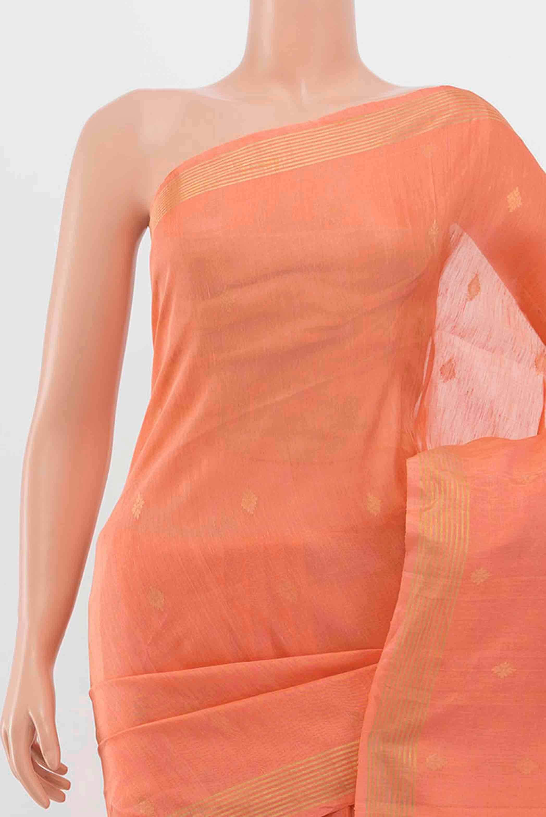 Peach Soft Silk Saree - Image 2