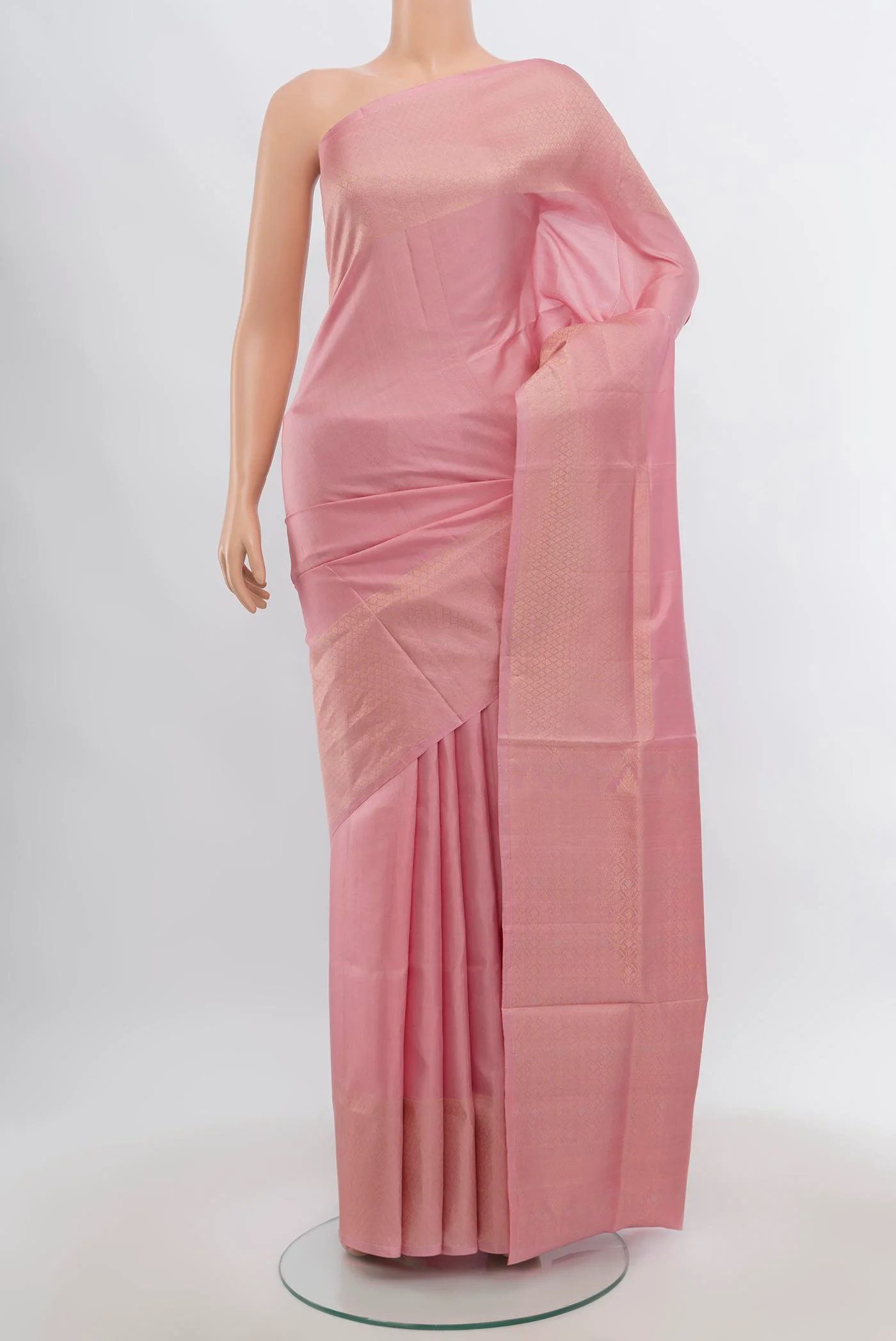 Rose pink Soft Silk Saree