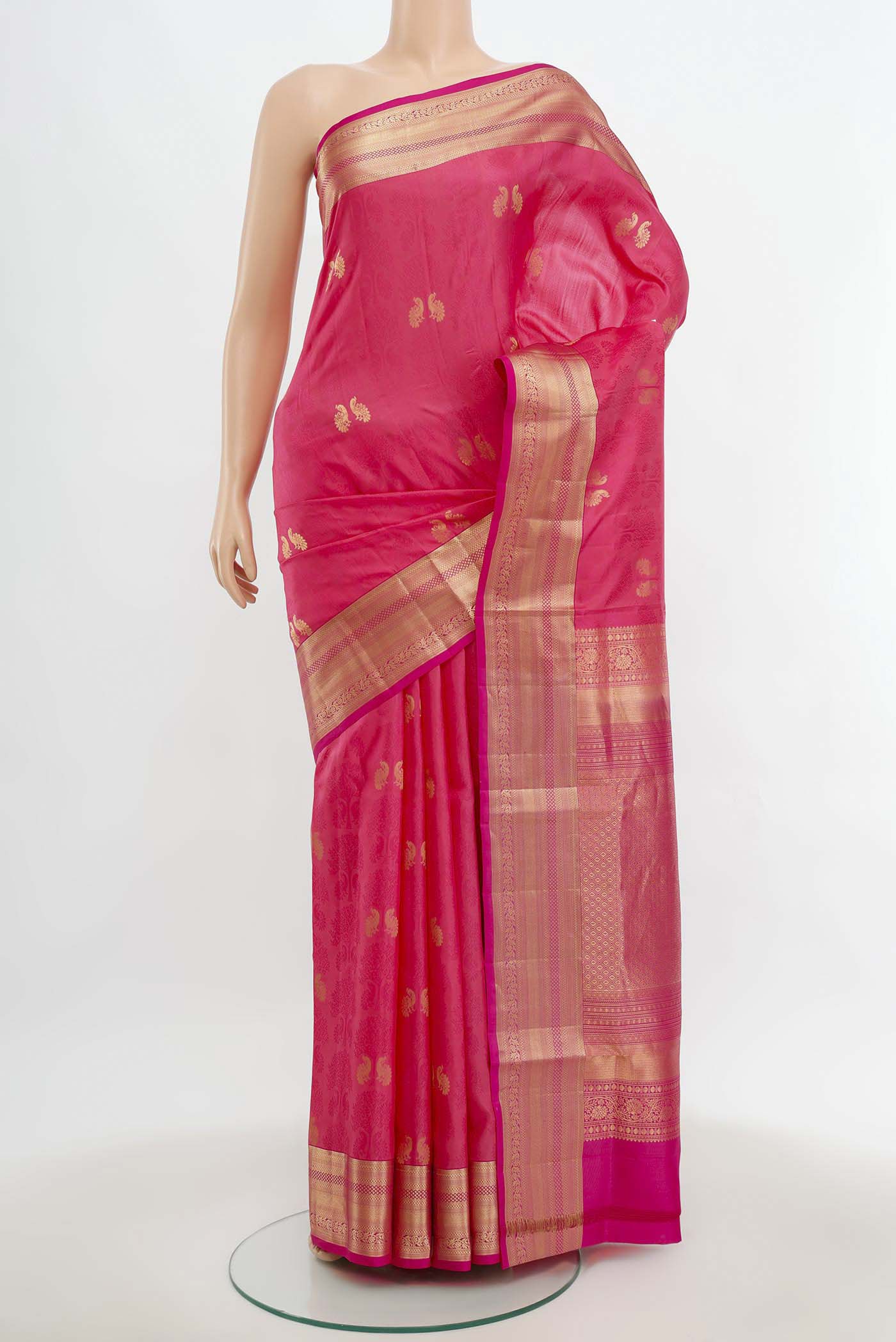Rose pink Soft Silk Saree
