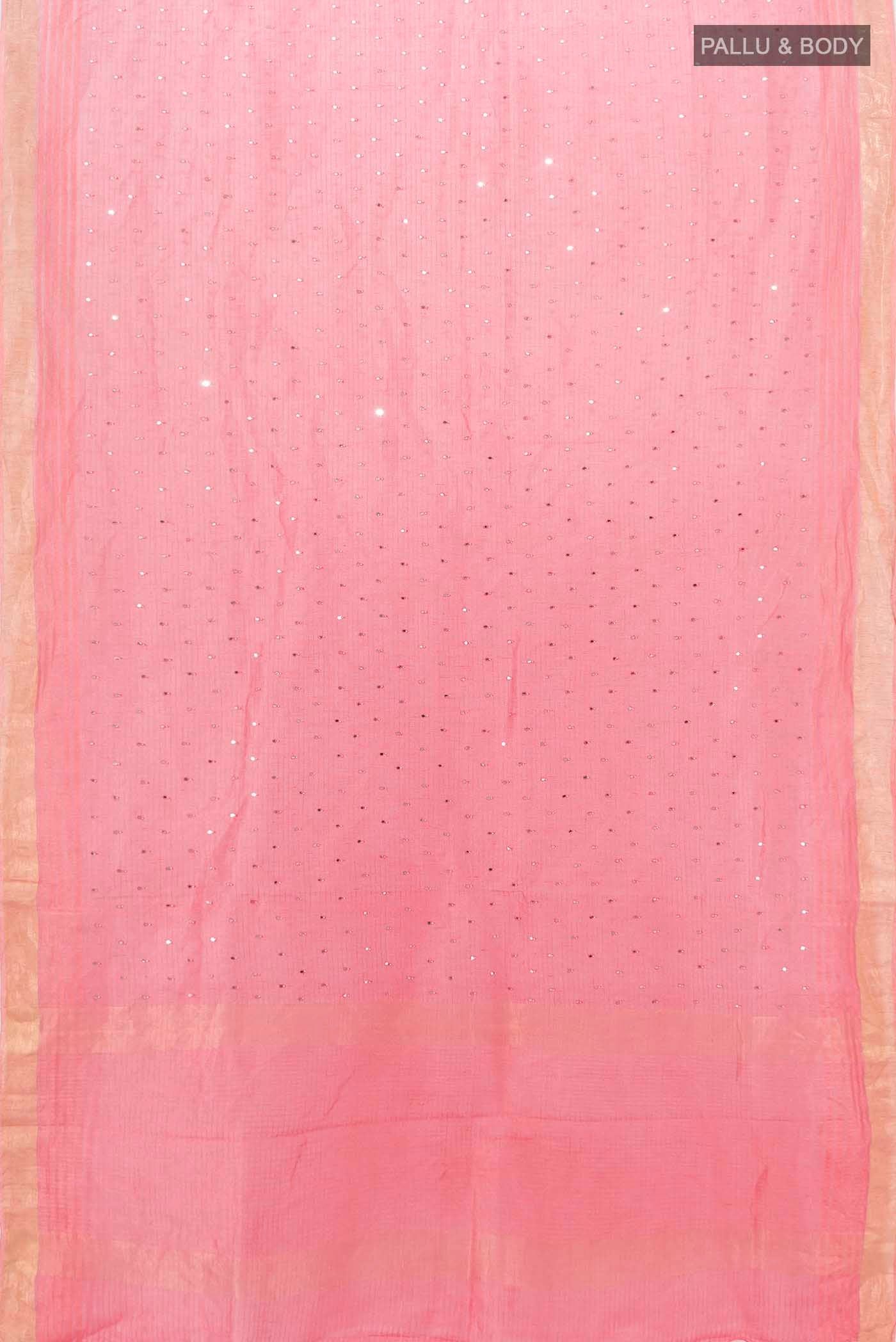 Rose pink Linen Saree - Image 5