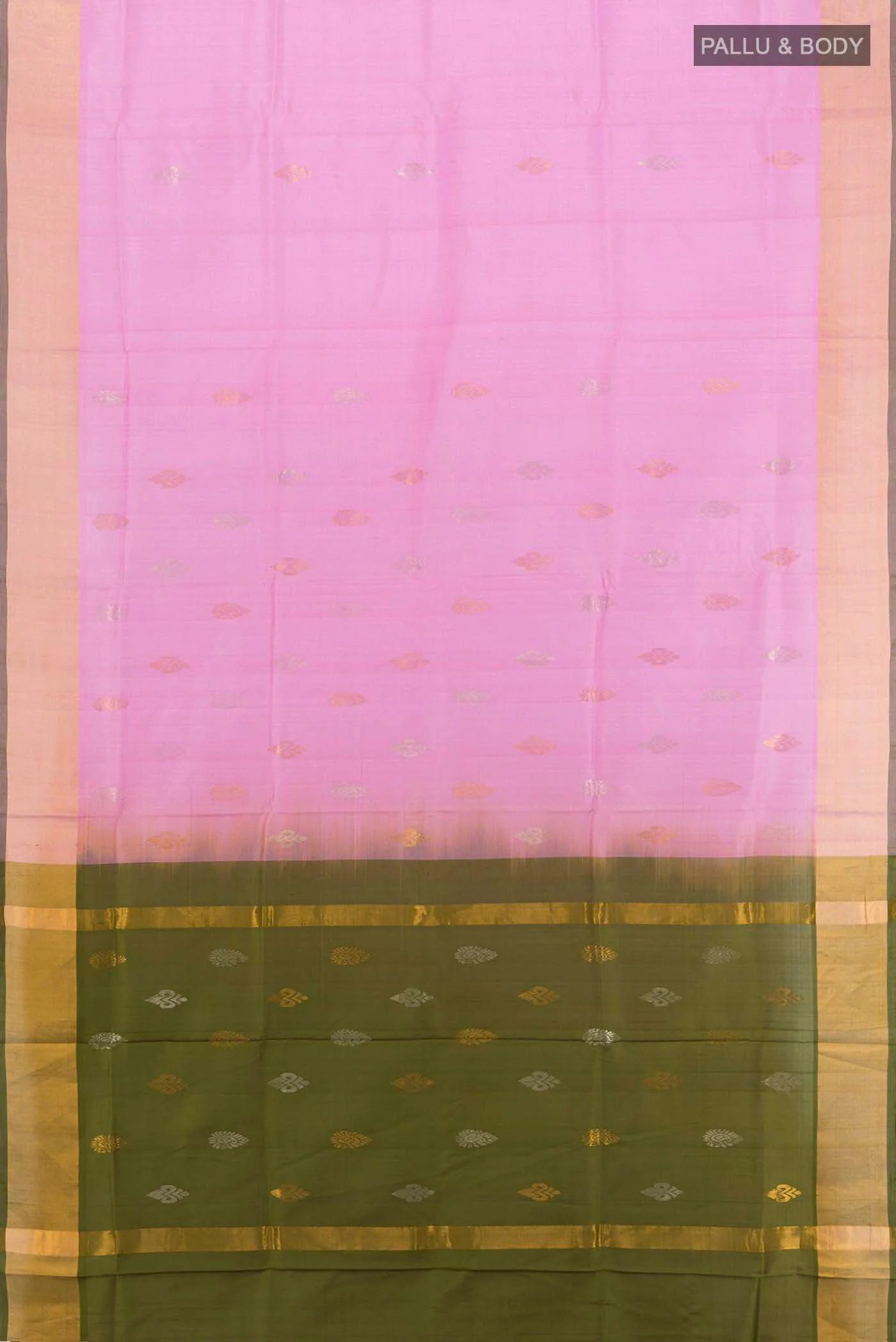 Rose pink Uppada Silk Saree - Image 5