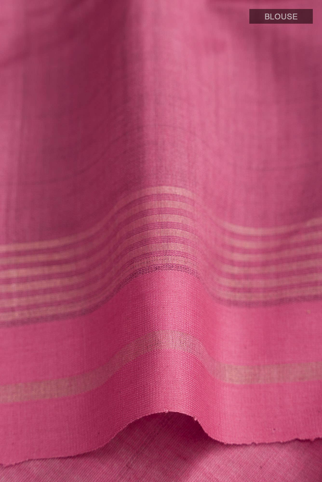 Rosette Whimsy-Peach Bhagalpuri Tussar Silk Saree - Image 8
