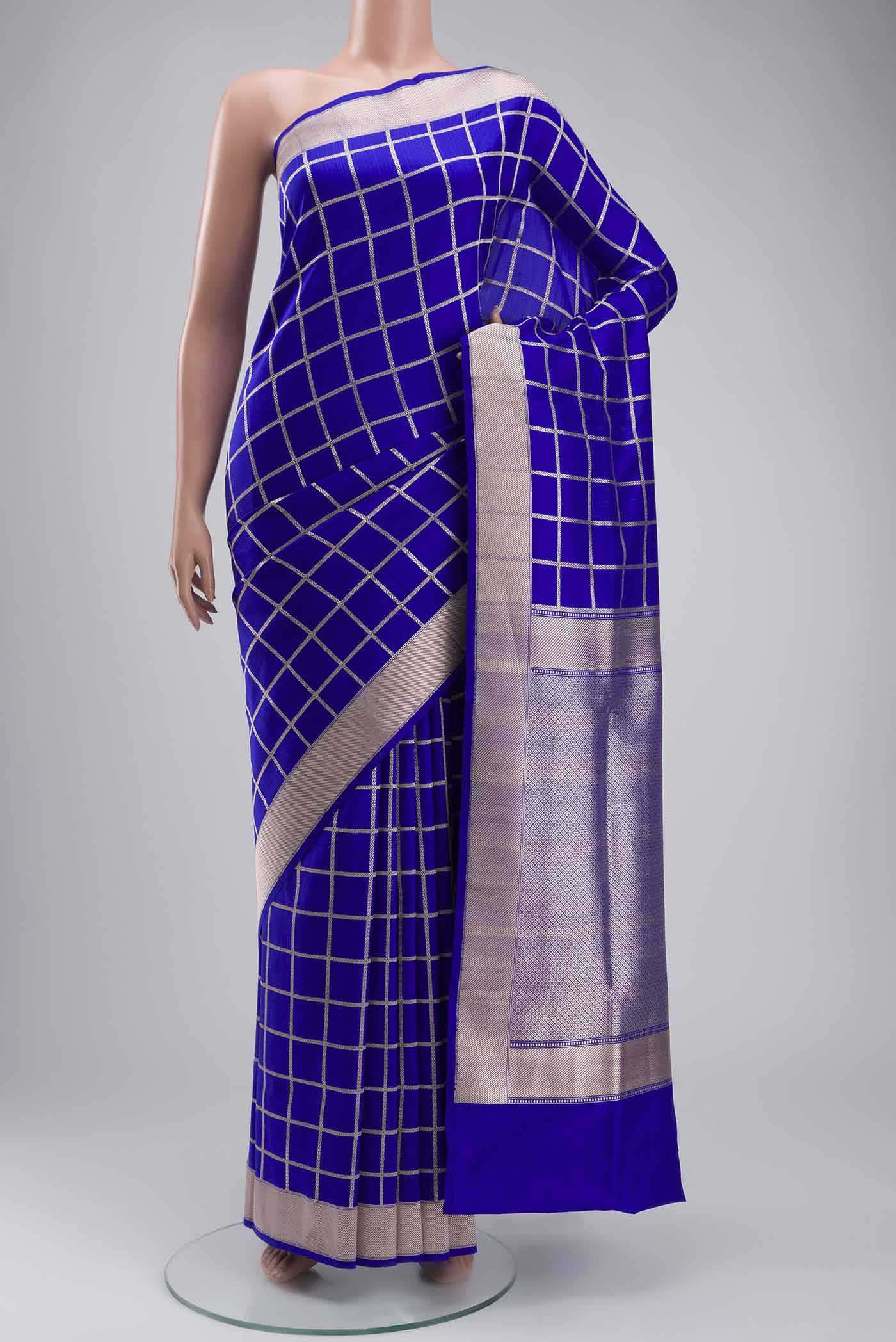 Royal Blue Banarasi Silk Saree