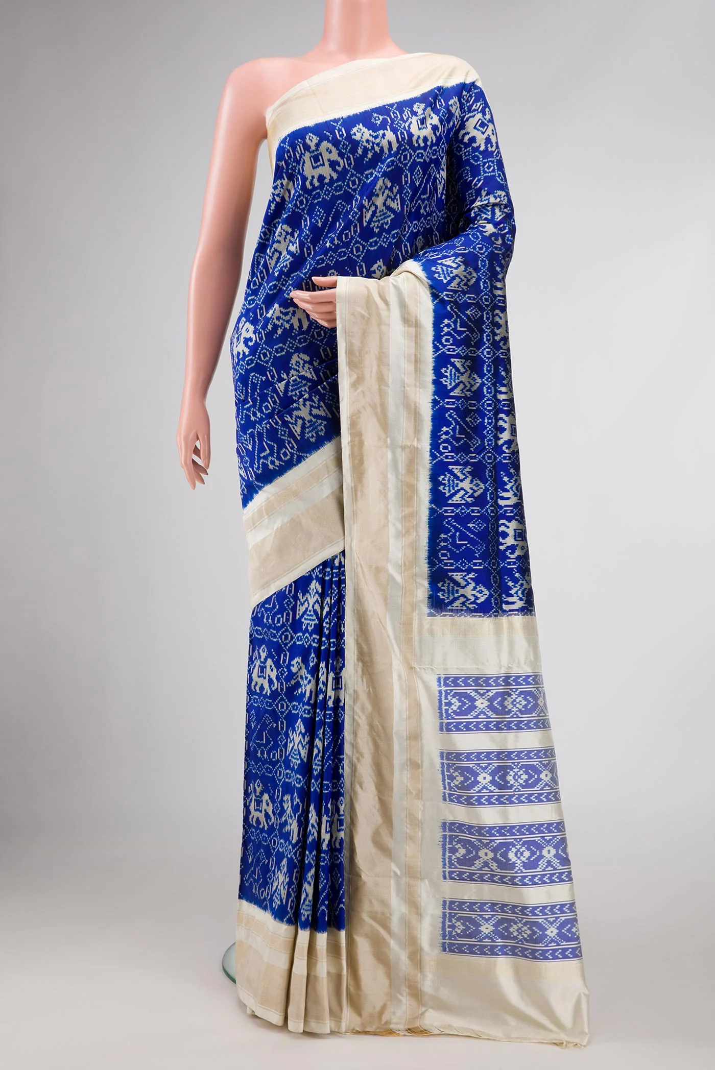 Royal Blue Pochampally Silk Saree