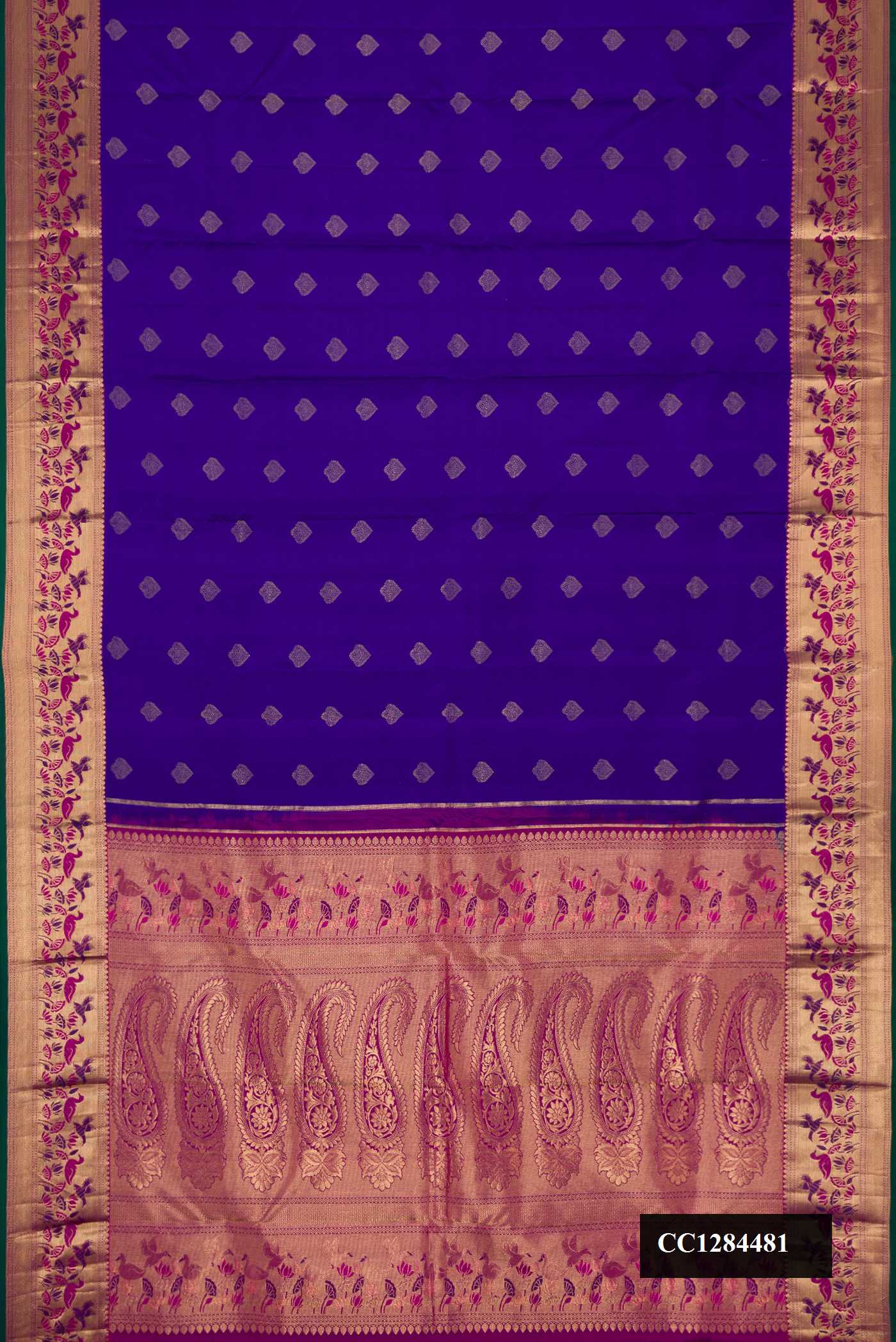 Royal Blue Dual Tone Kanchipuram Silk Saree