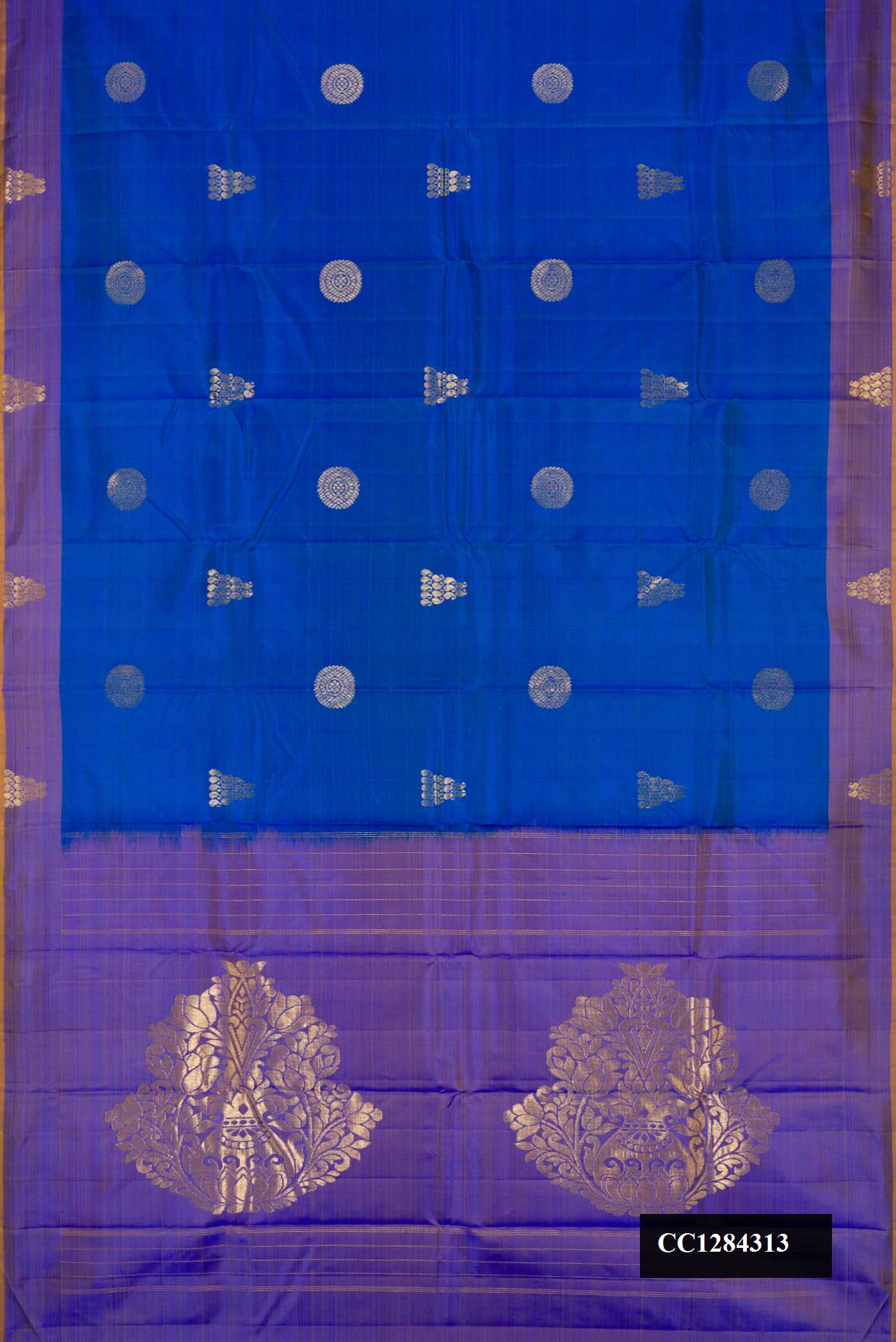 Royal Blue Dual Tone Kanchipuram Silk Saree