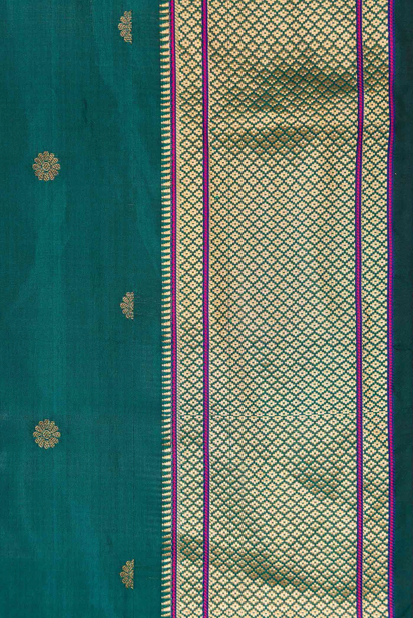 Blue Blended Paithani Silk Saree - Image 3