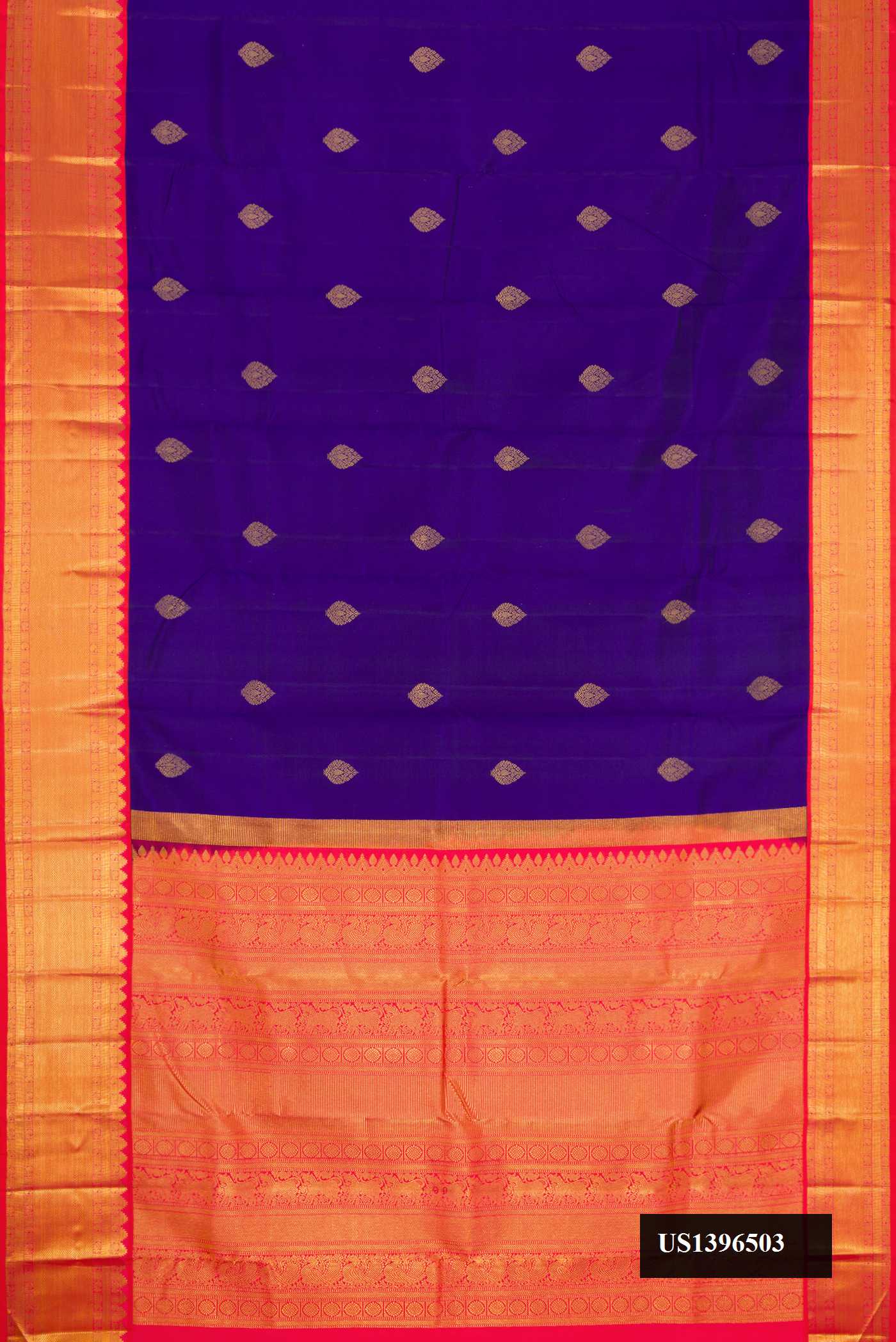 Royal Blue Dual Tone Kanchipuram Silk Saree