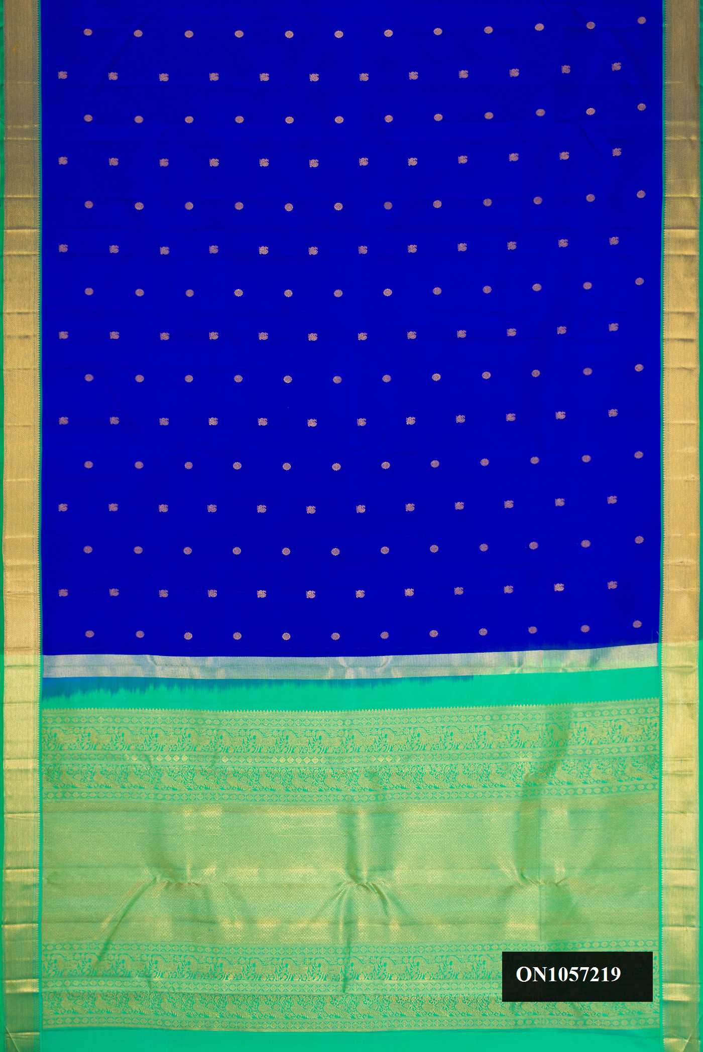 Royal Blue Dual Tone Kanchipuram Silk Saree