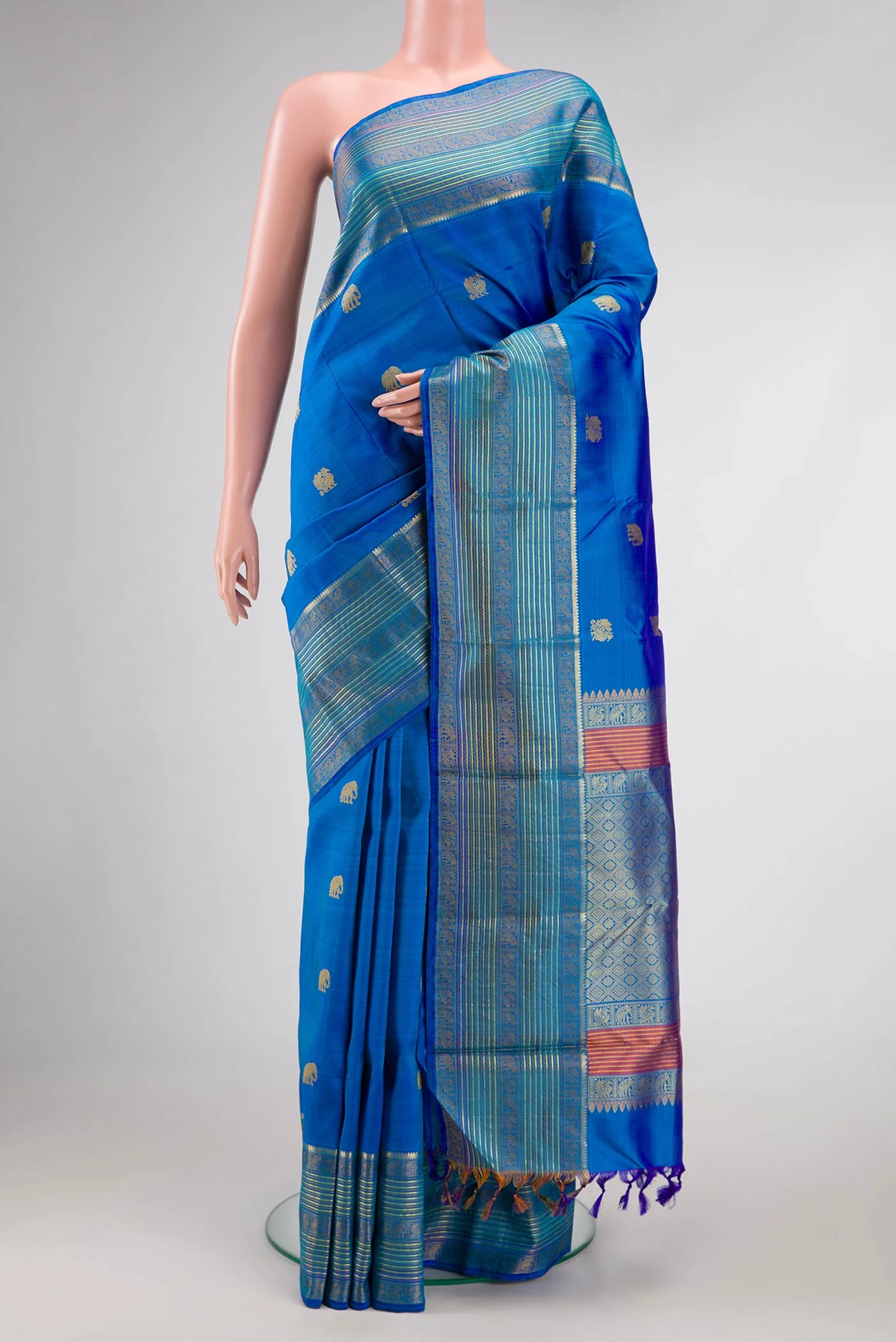 Royal Blue Kanjivaram Silk Saree