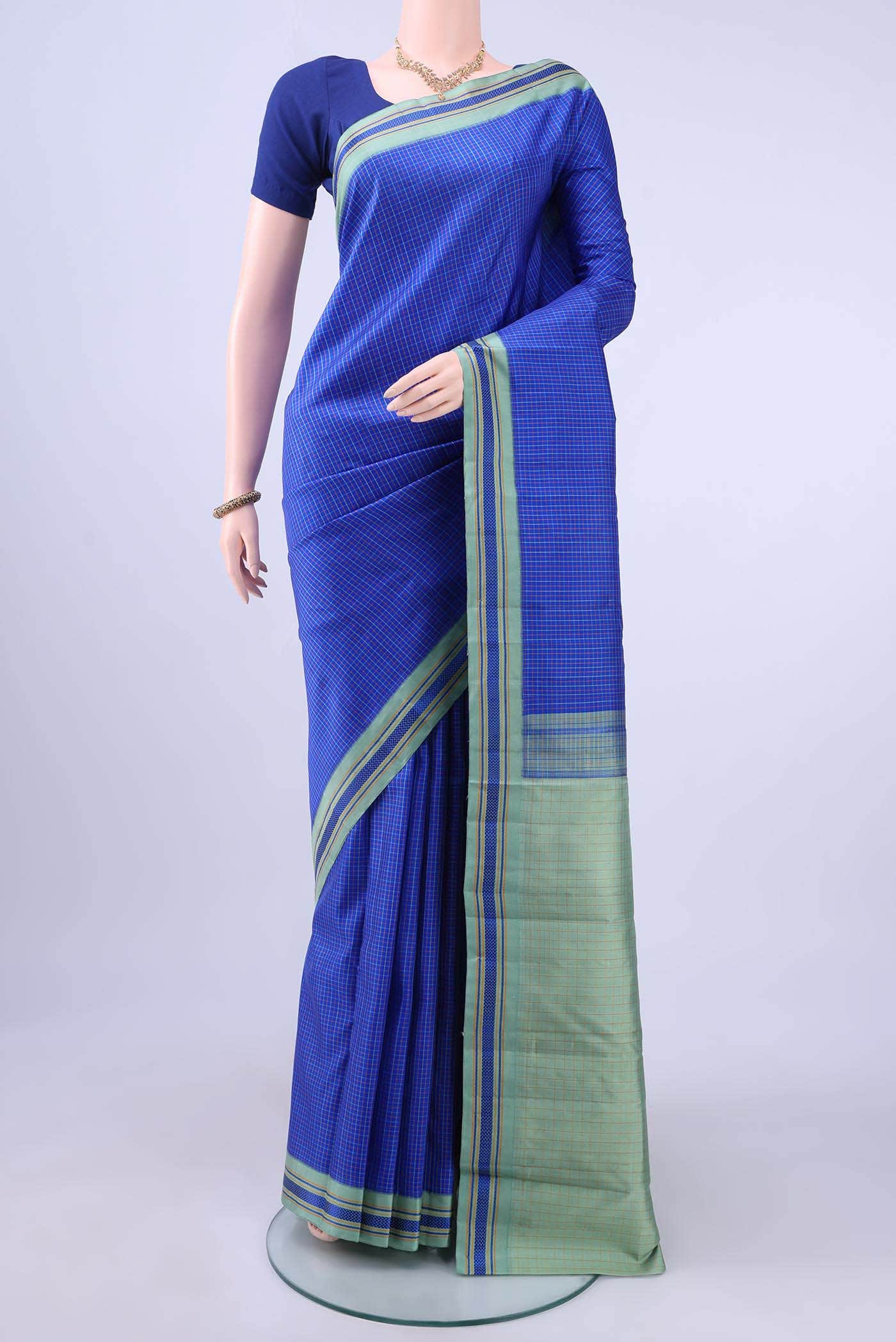 Royal Blue Kanjivaram Saree