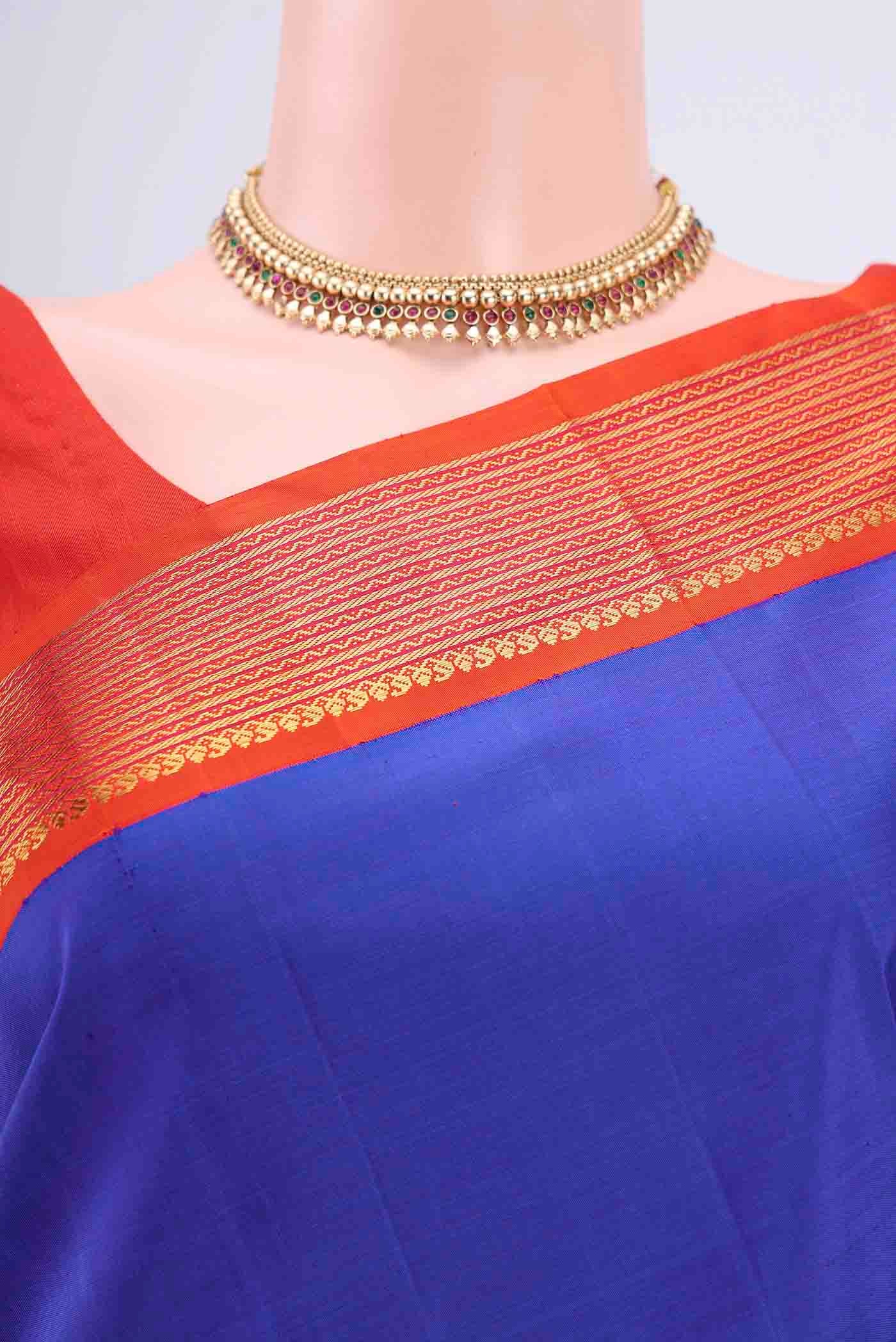 Royal Blue Kanjivaram Saree - Image 2