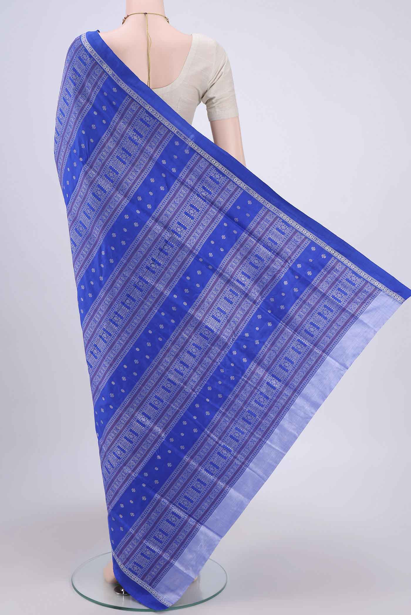Royal Blue Orissa Silk Saree - Image 3