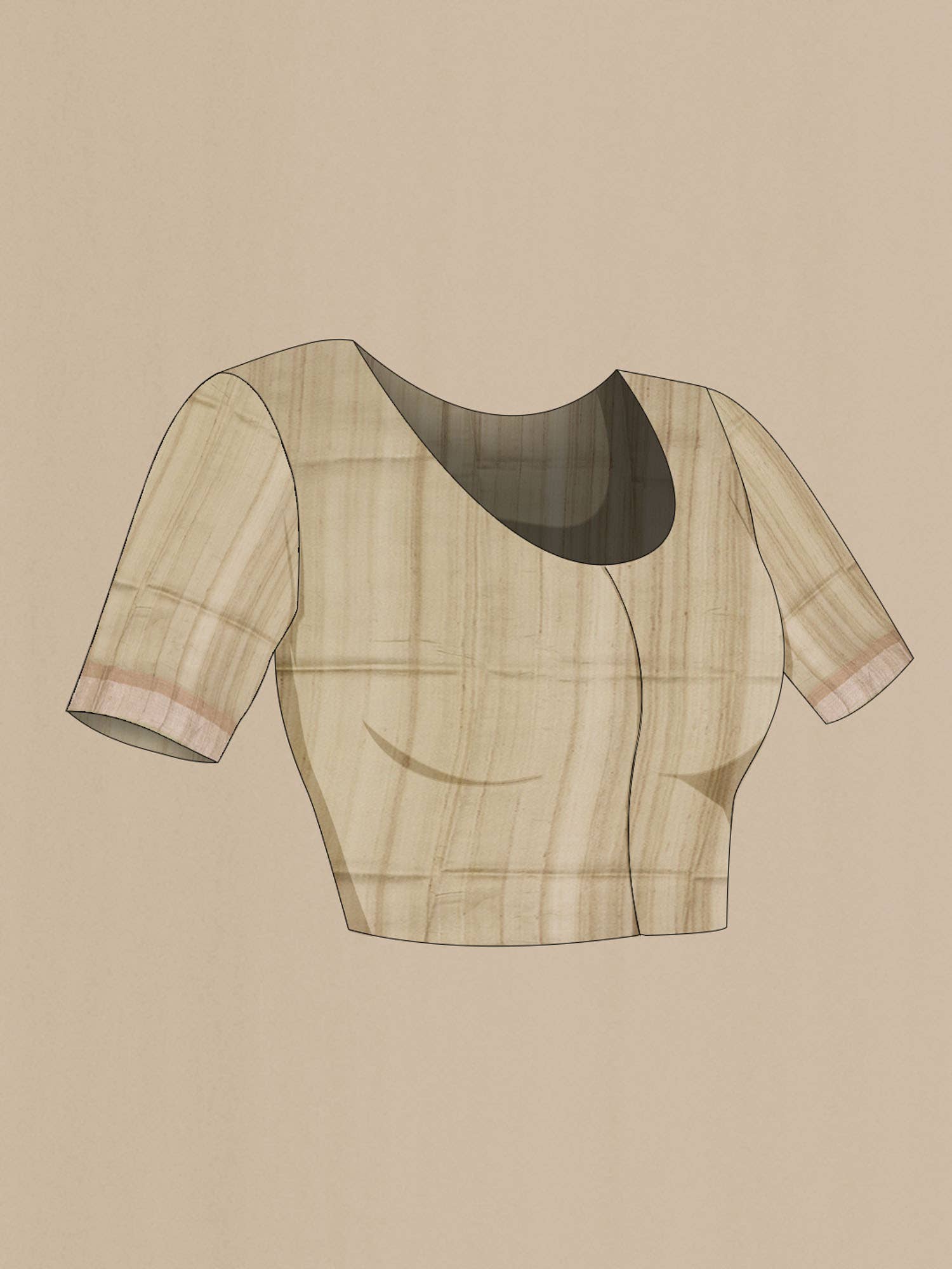 Sage Green Bhagalpuri Tussar Silk Saree - Image 5