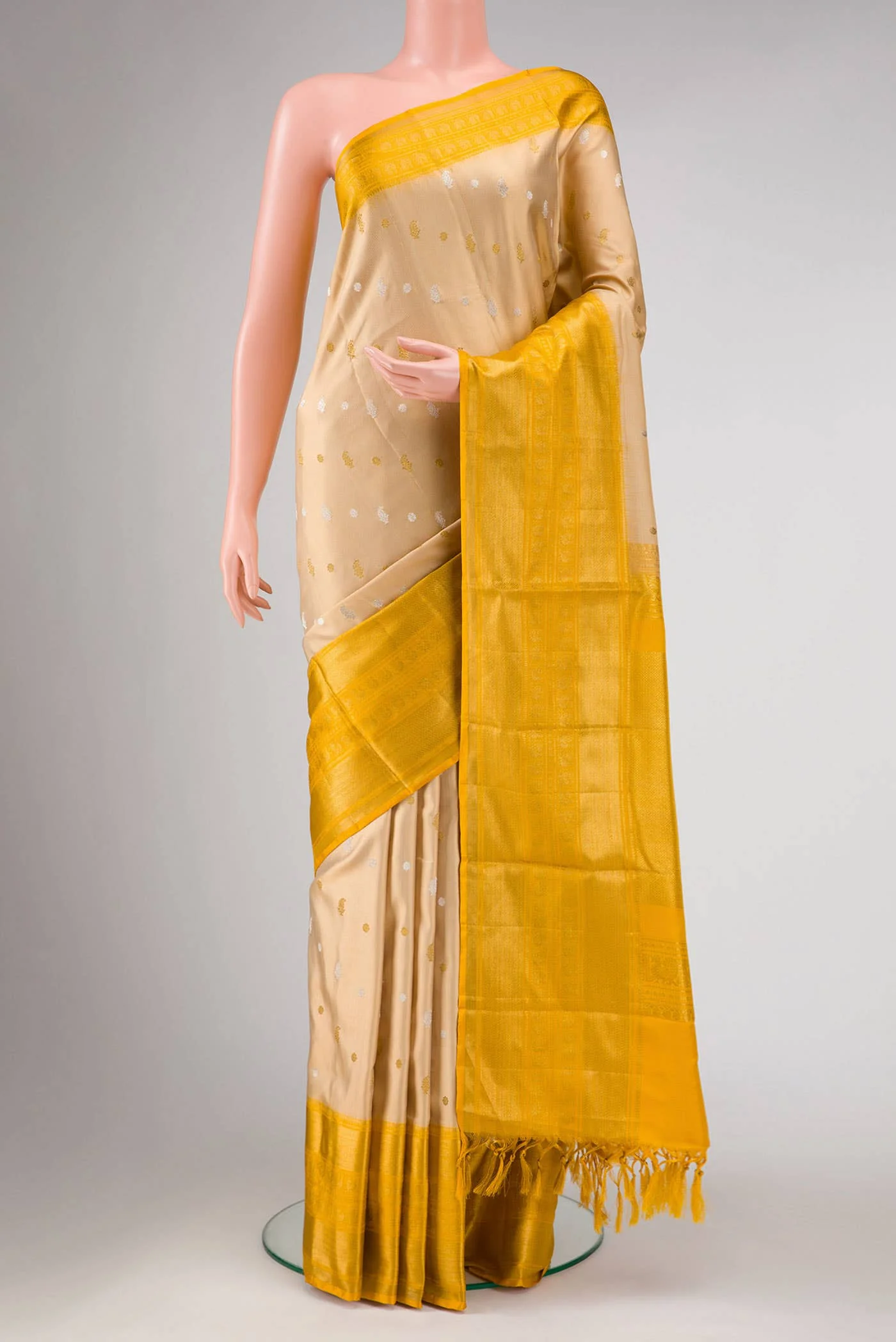 Sandal Double Ikat Saree - Image 2
