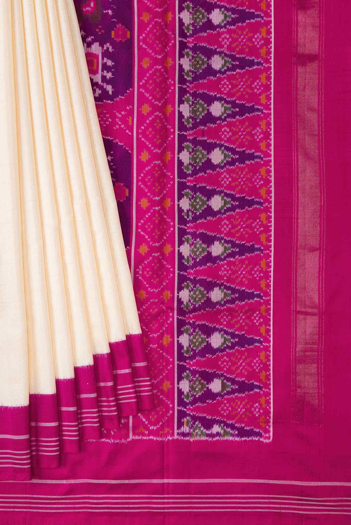 Sandal Dual Tone Double Ikat Saree - Image 2