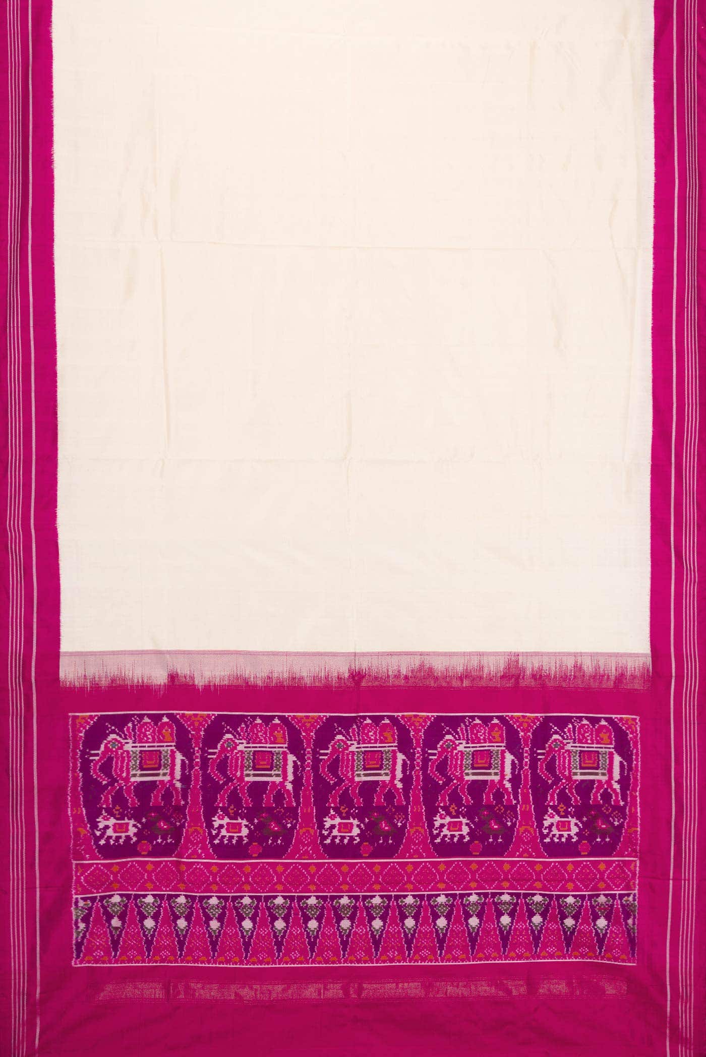Sandal Dual Tone Double Ikat Saree - Image 4