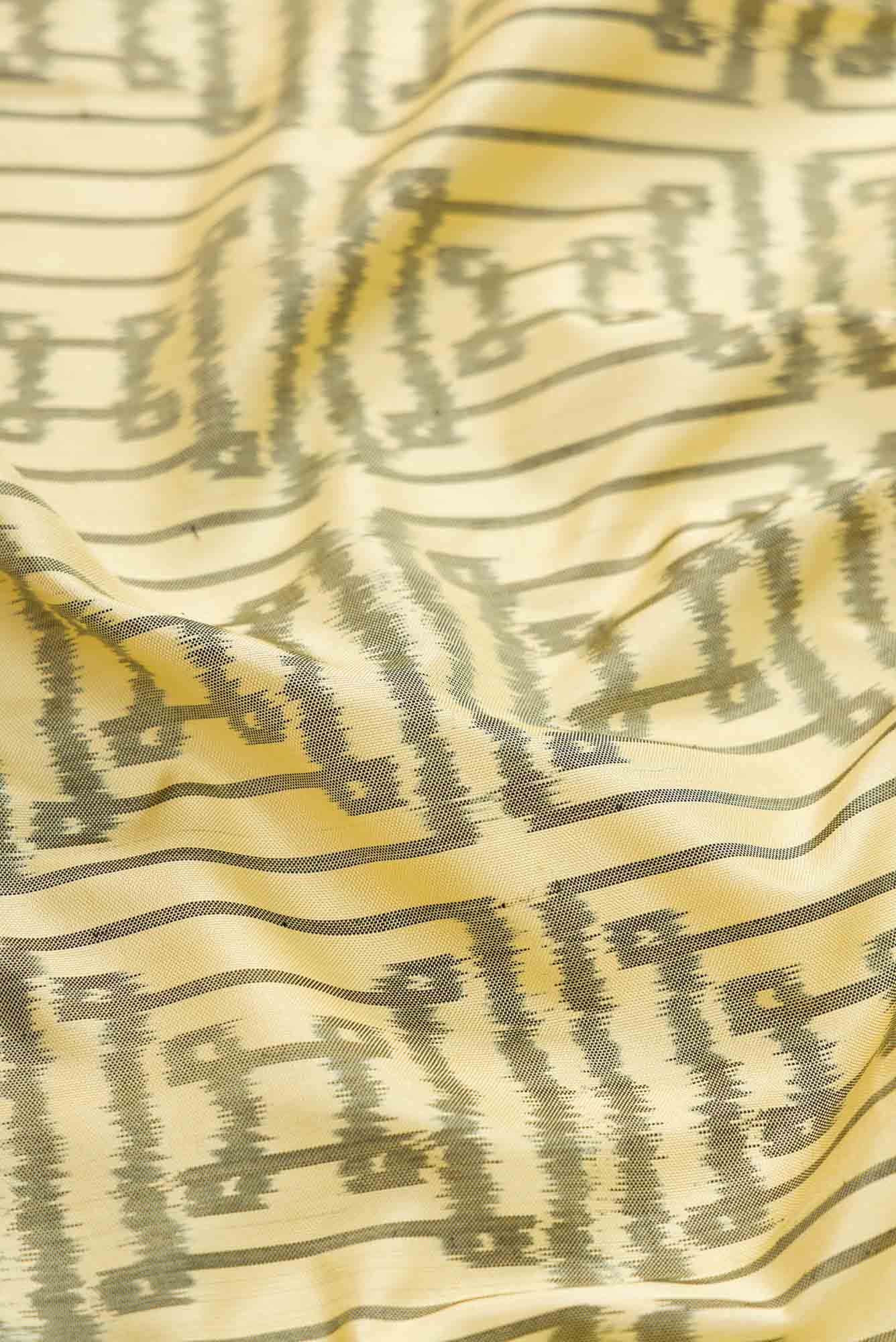 Sandal Dual Tone Double Ikat Saree - Image 3