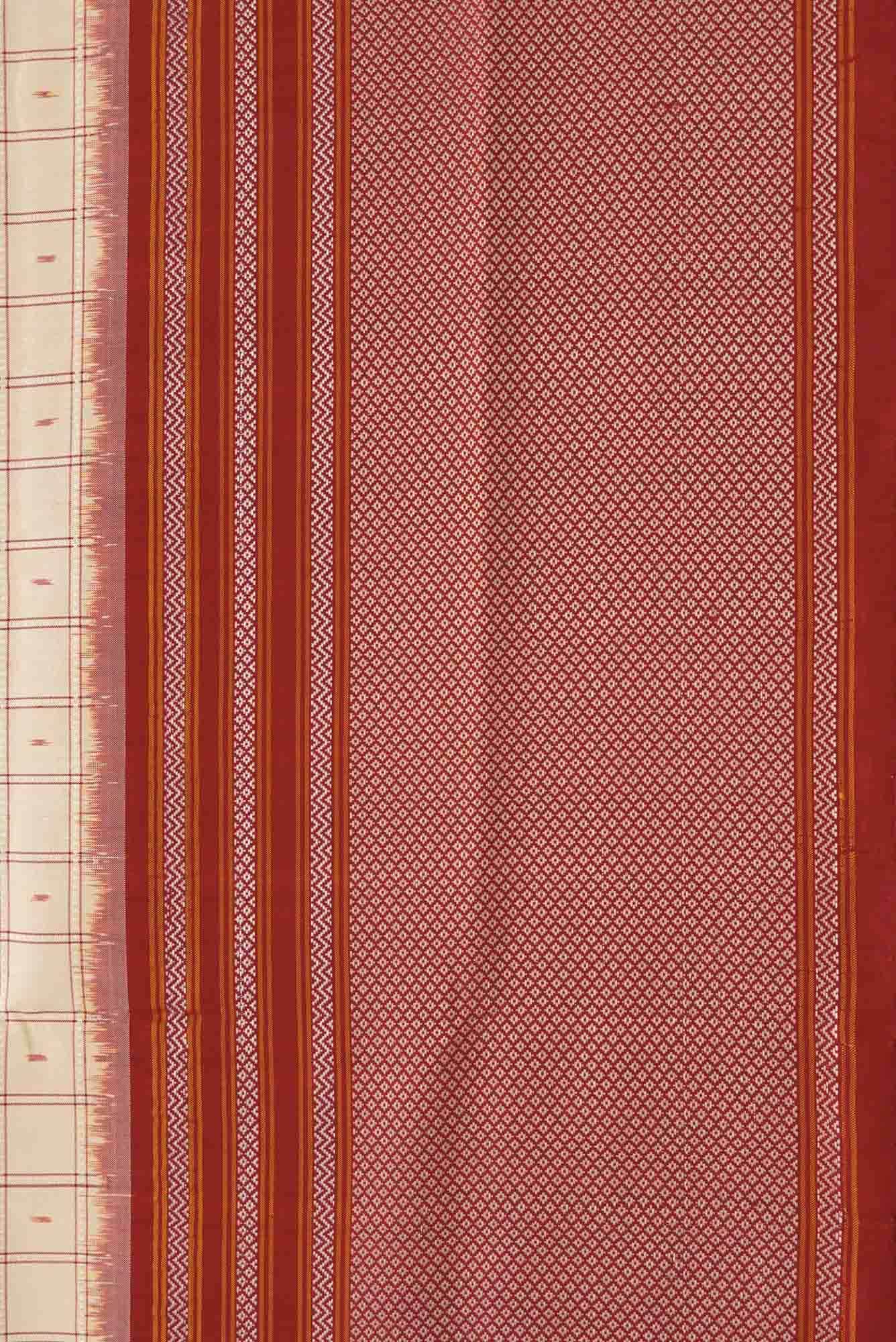 Sandal Dual Tone Double Ikat Saree - Image 5