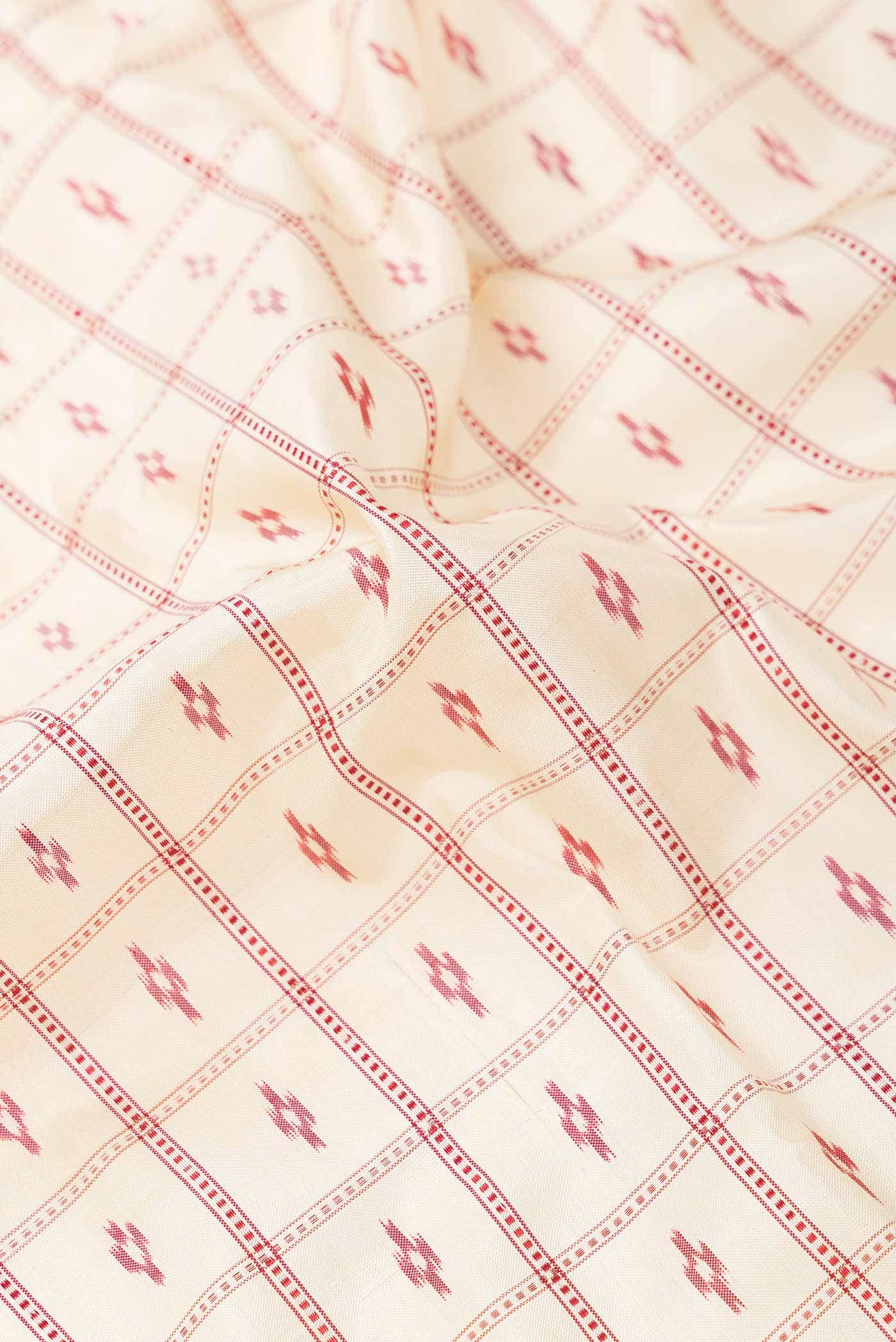 Sandal Dual Tone Double Ikat Saree - Image 3