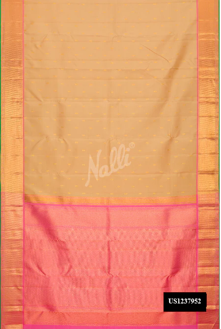 Sandal Dual Tone Kanchipuram Silk Saree