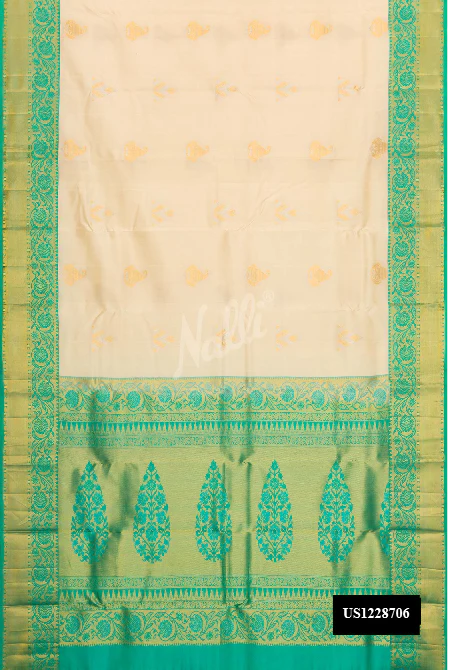Sandal Dual Tone Kanchipuram Silk Saree