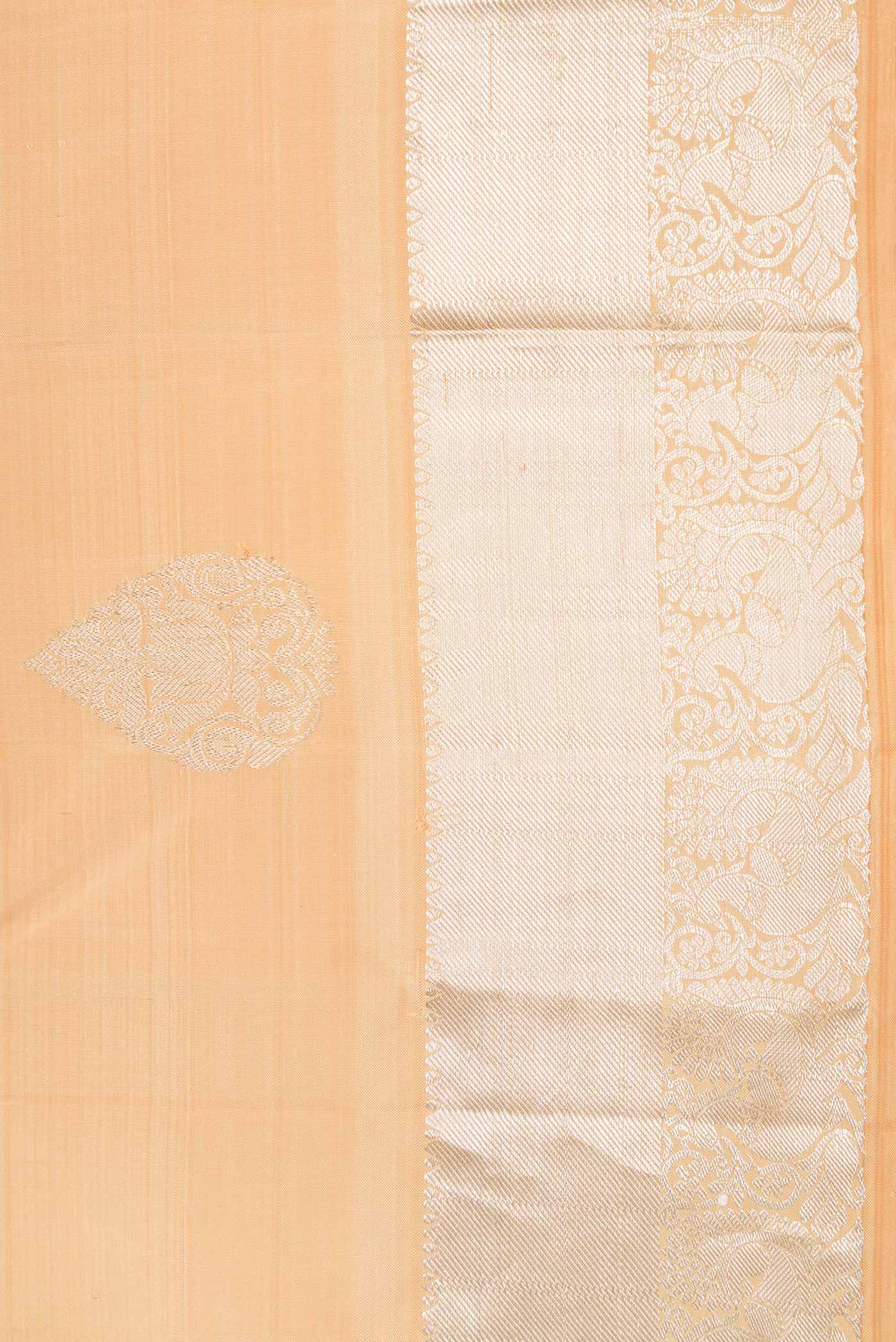 Sandal Dual Tone Kanjivaram Silk Saree - Image 3