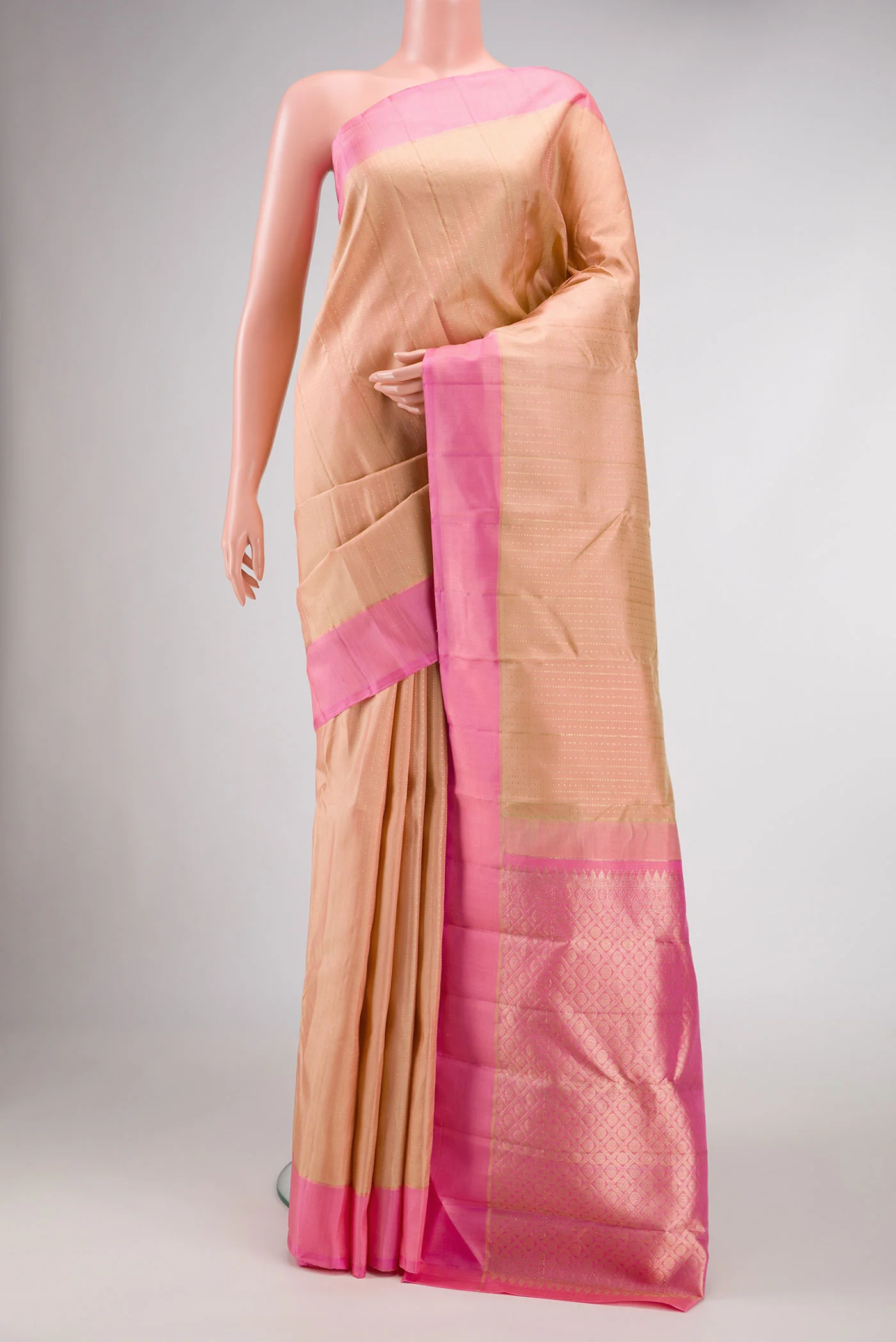 Sandal Kanchipuram Silk Saree