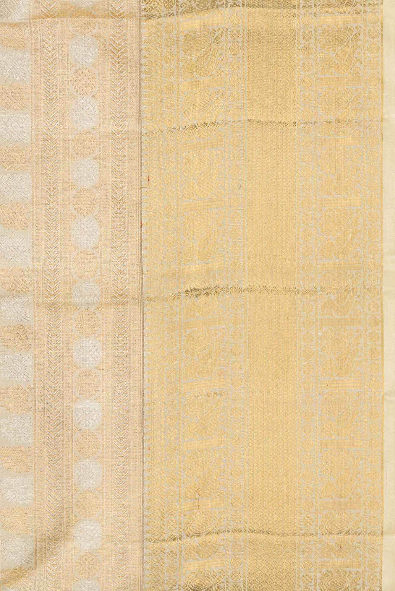 Sandal Dual Tone Kanchipuram Silk Saree - Image 5