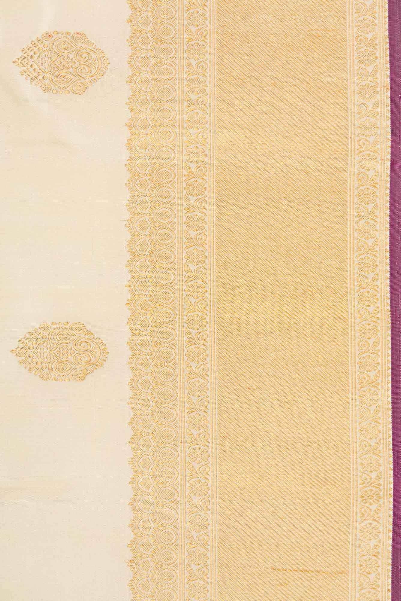 Pure Silk Pure Zari Sandal Dual Tone Kanjivaram Saree - Image 5