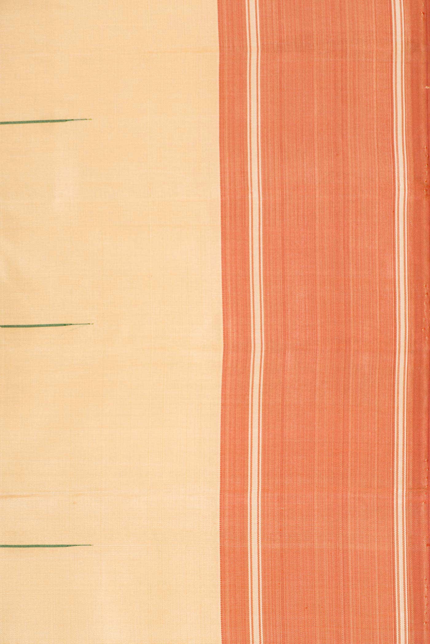 Pure Silk Pure Zari Sandal Dual Tone Kanchipuram Saree - Image 5