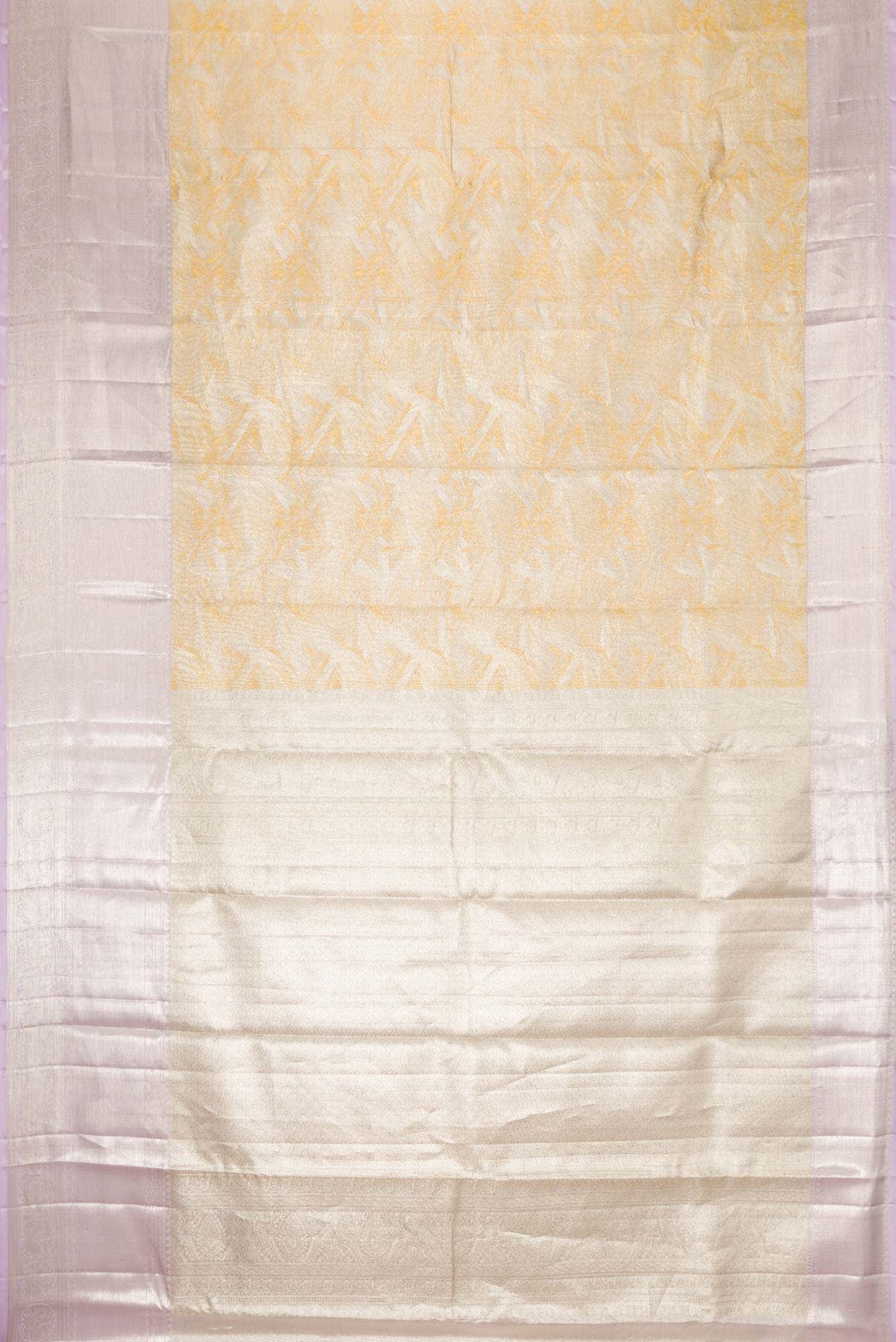 Sandal Dual Tone Kanchipuram Tissue Silk Saree - Image 4