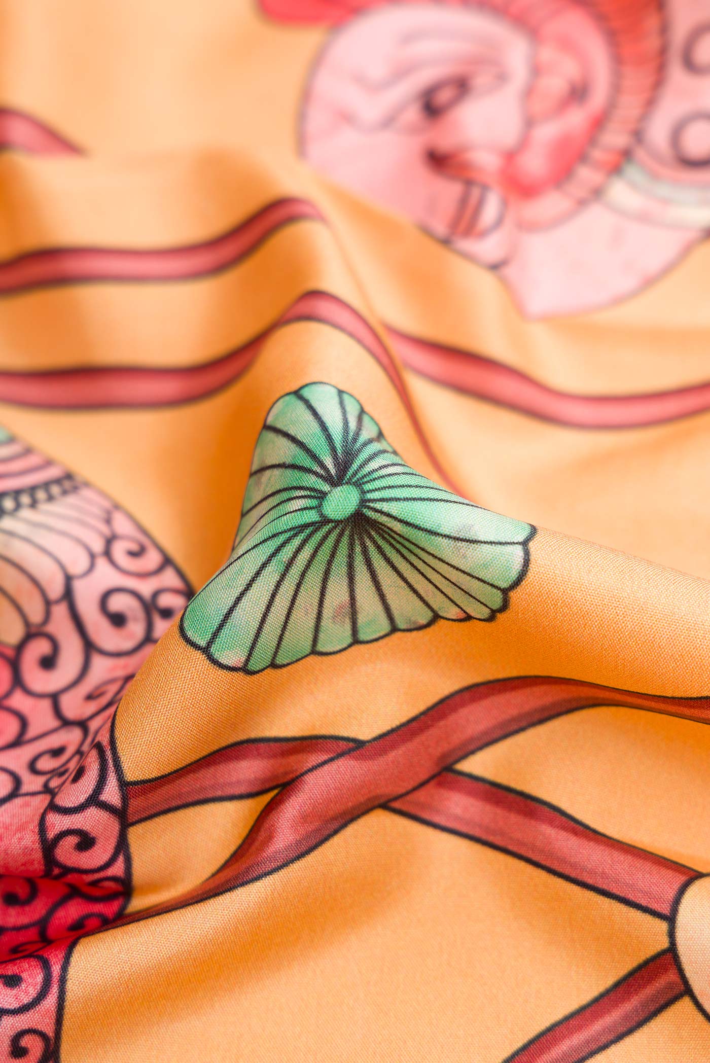 Sandal Dual Tone Kanjivaram Silk Saree - Image 2