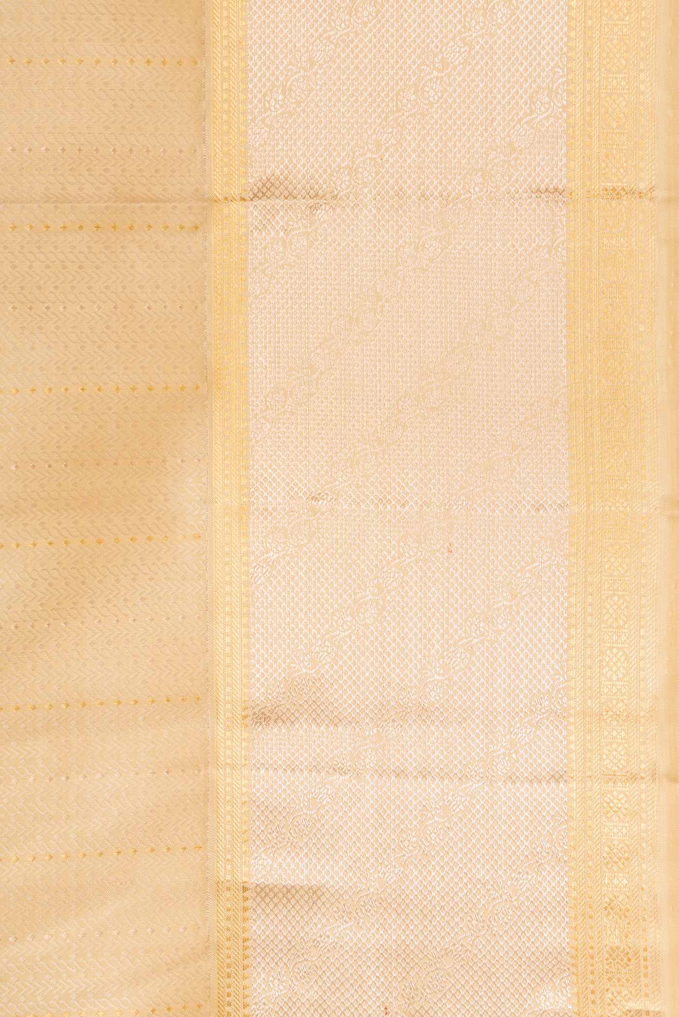 Sandal Dual Tone Kanjivaram Silk Saree - Image 3