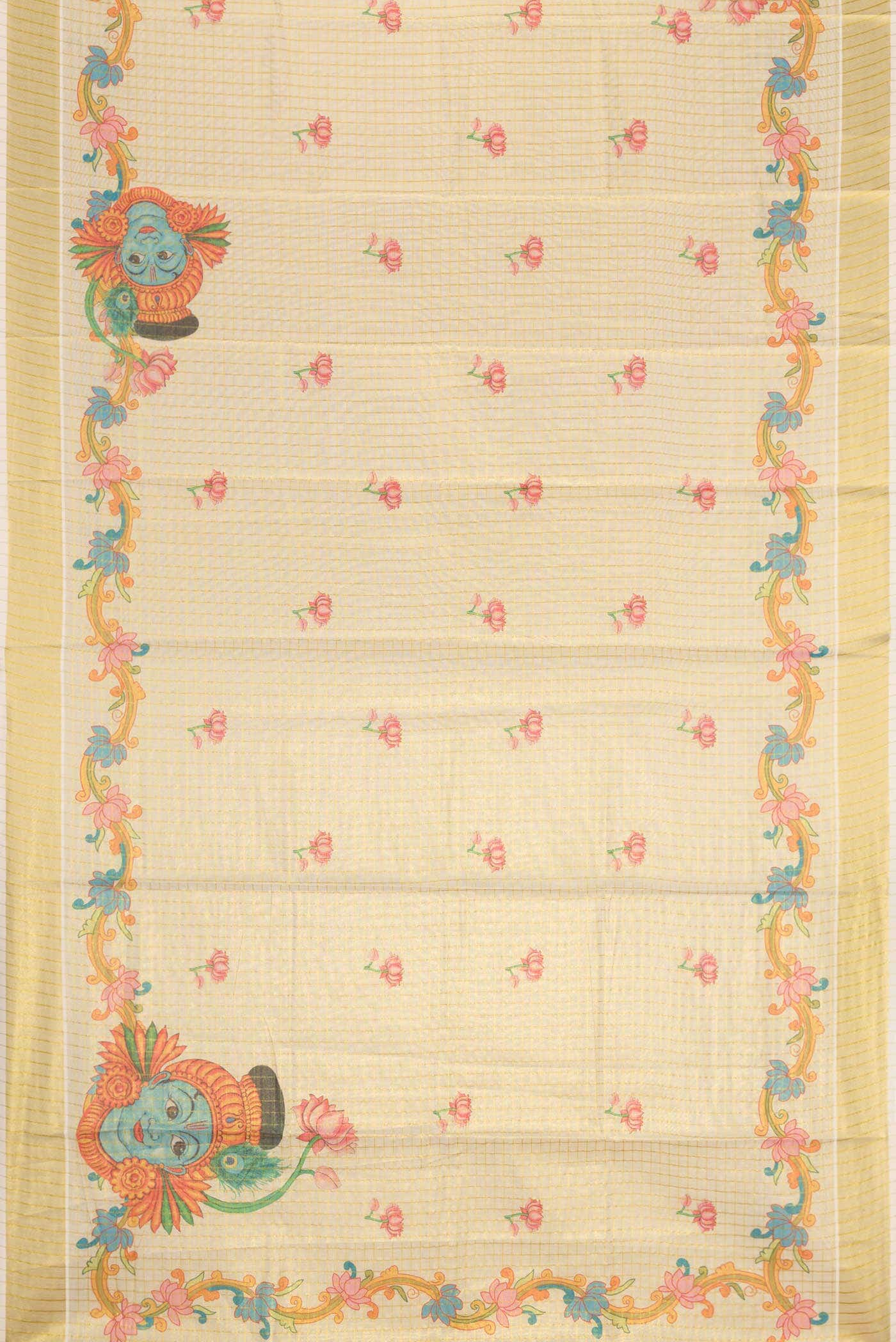 Sandal Dual Tone Kerala Cotton Saree - Image 2