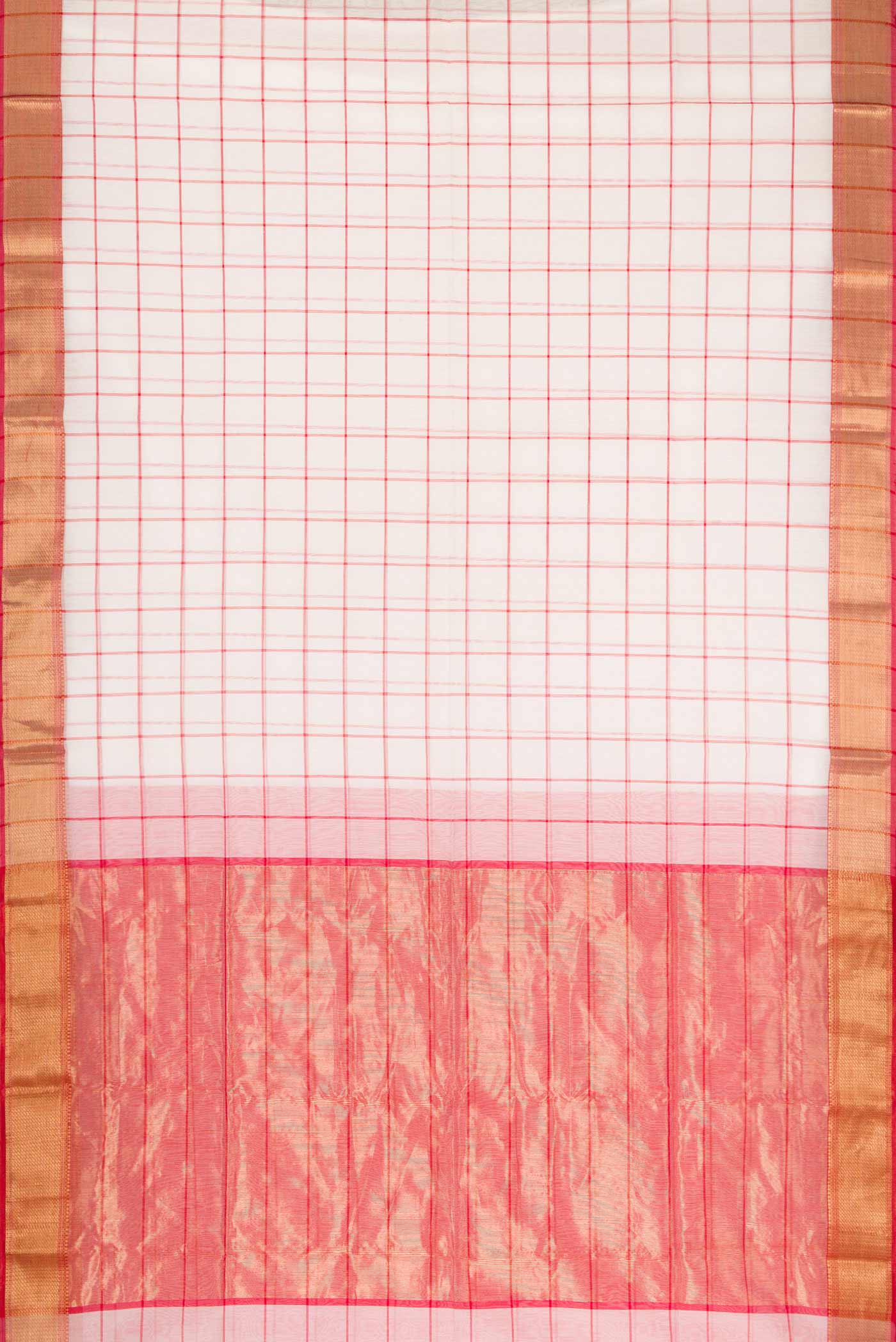 Sandal Dual Tone Maheshwari Silk Saree - Image 3