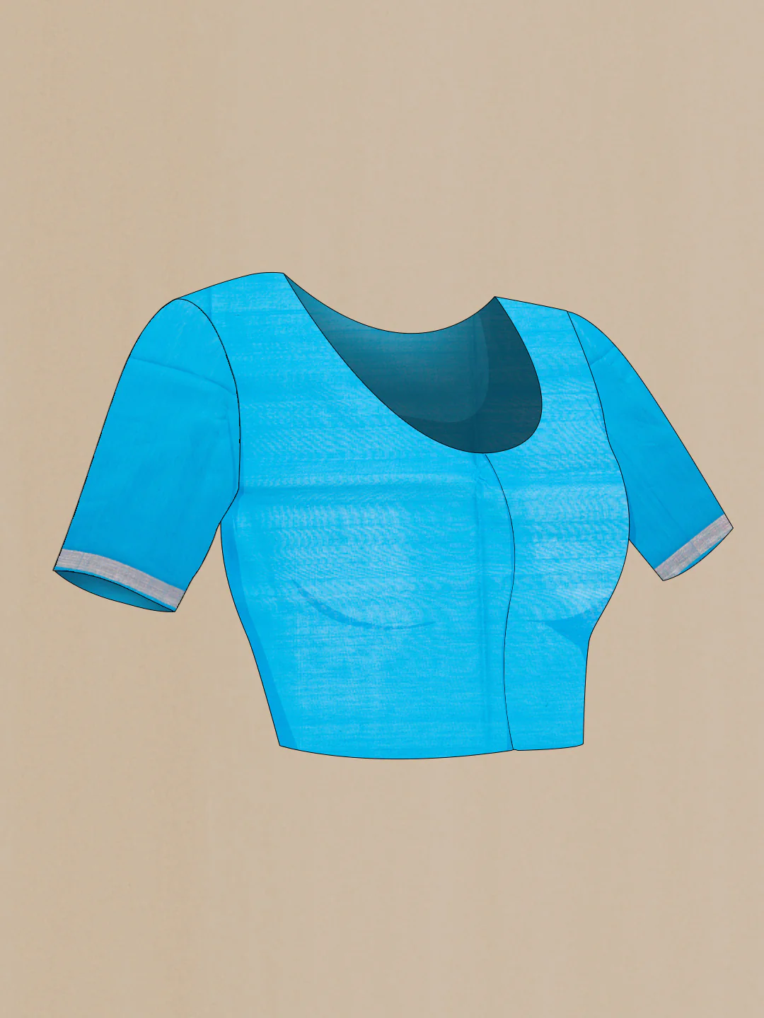 Sandal Dual Tone Silk Cotton Saree - Image 4