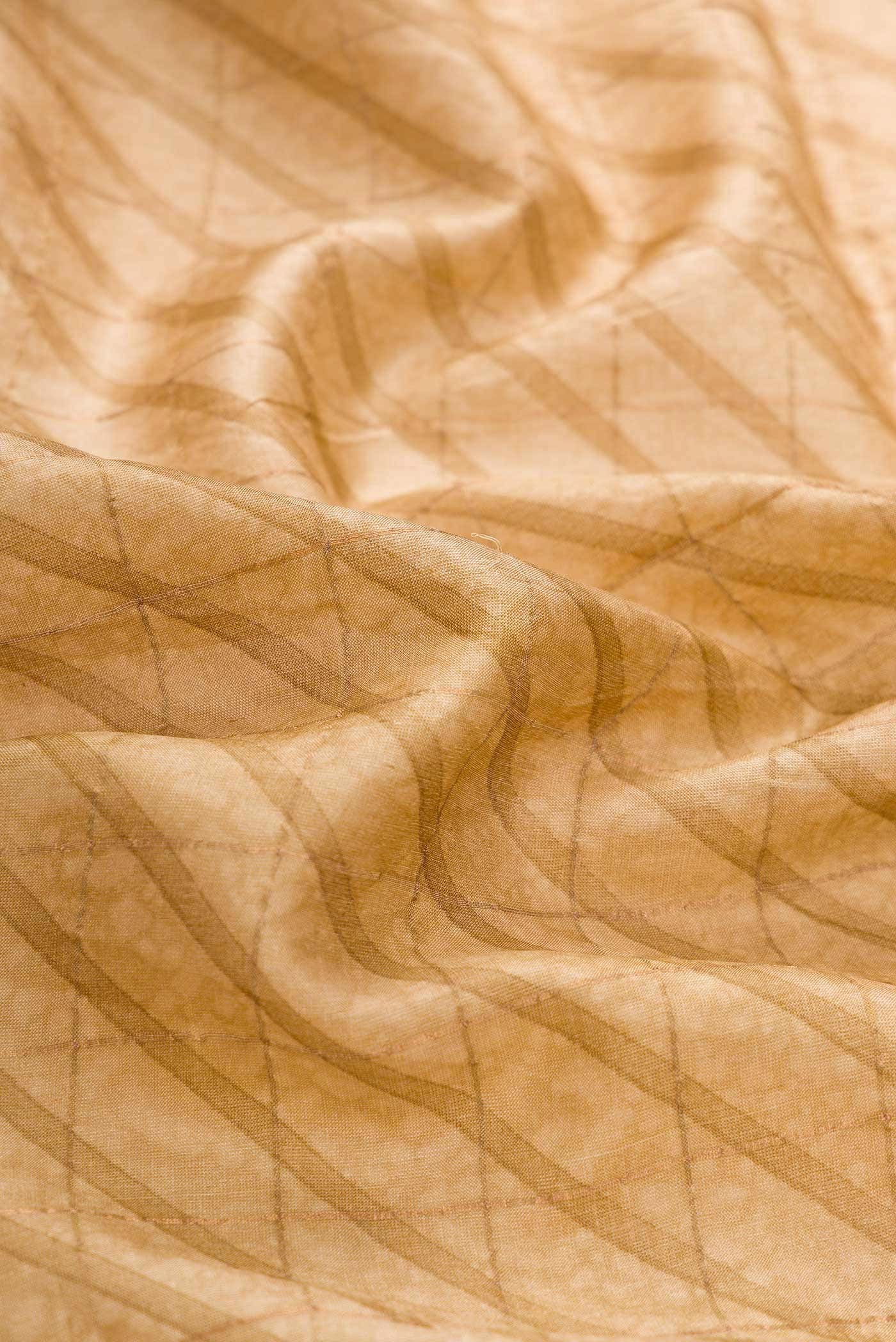 Sandal Dual Tone Tussar Silk Saree - Image 2